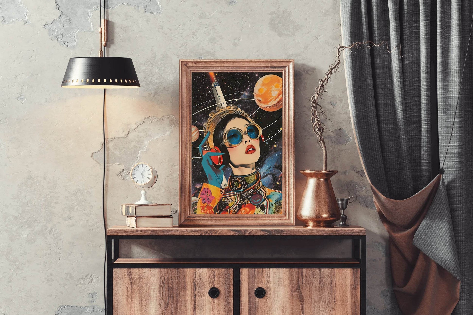 Woman Thoughts in Space Wall Art - beink online art store