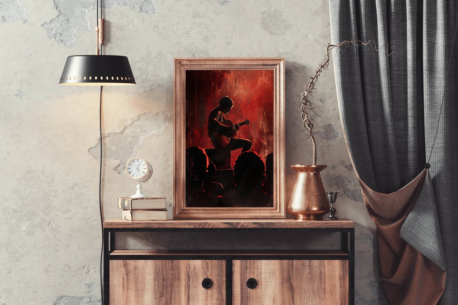 Live Music Performance With Guitar Wall Art - beink online art store