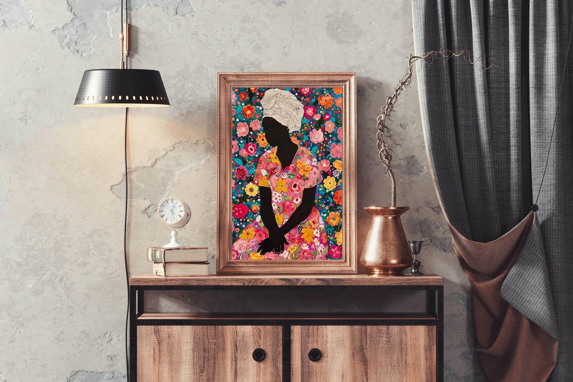 Lady of flower Wall Art - beink online art store