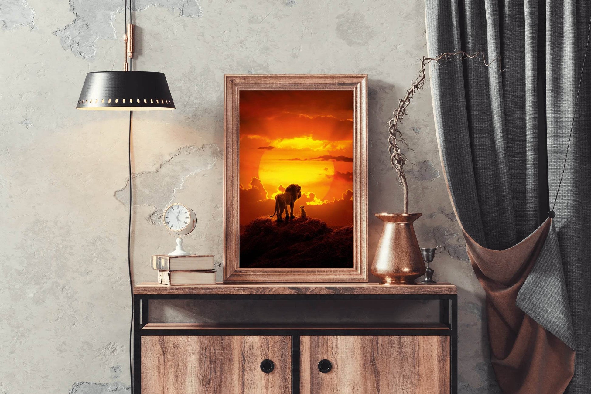 THE LION KING into Sunset Wall Art - beink online art store