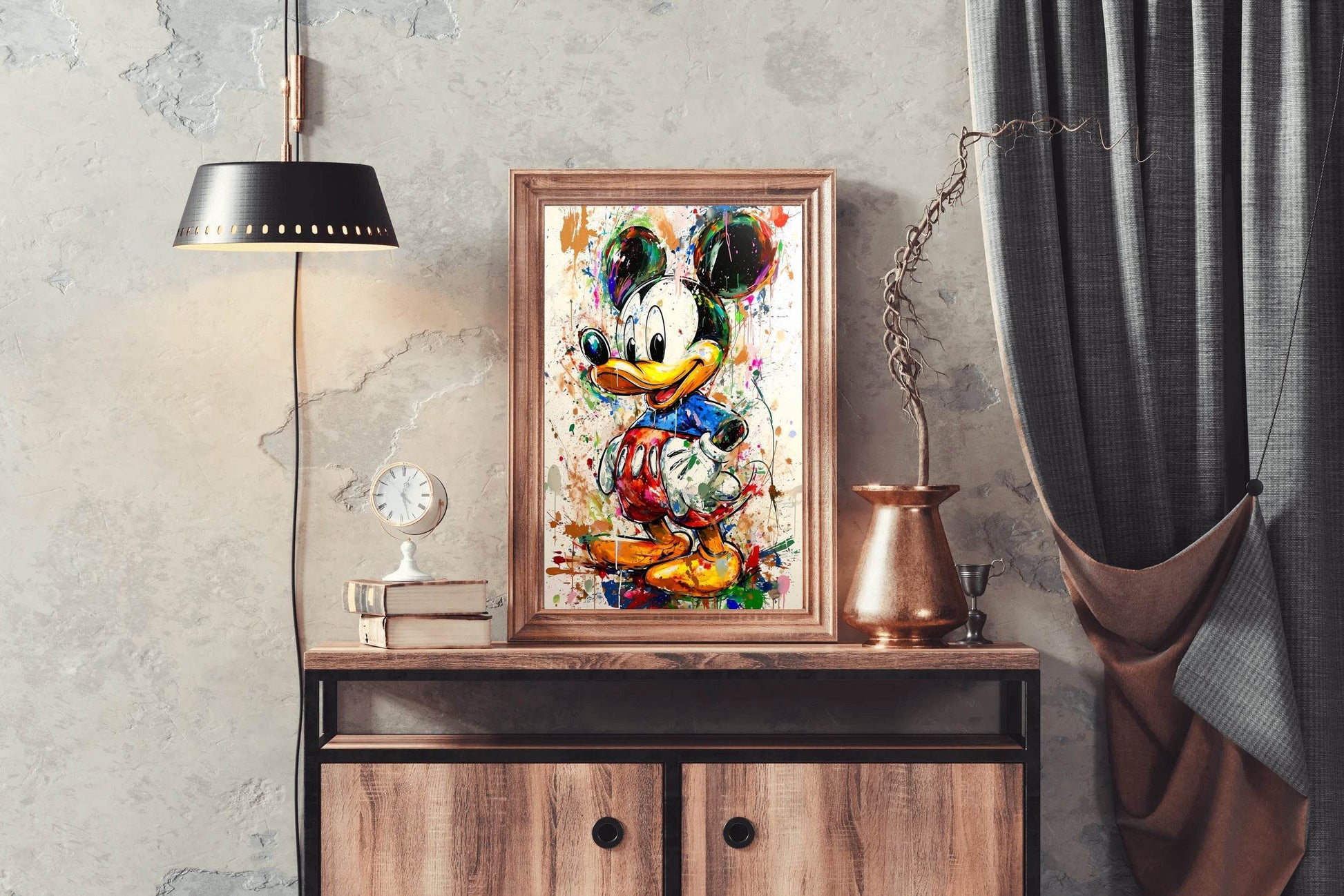 Colorful Mickey with Oil Paint Wall Art - beink online art store