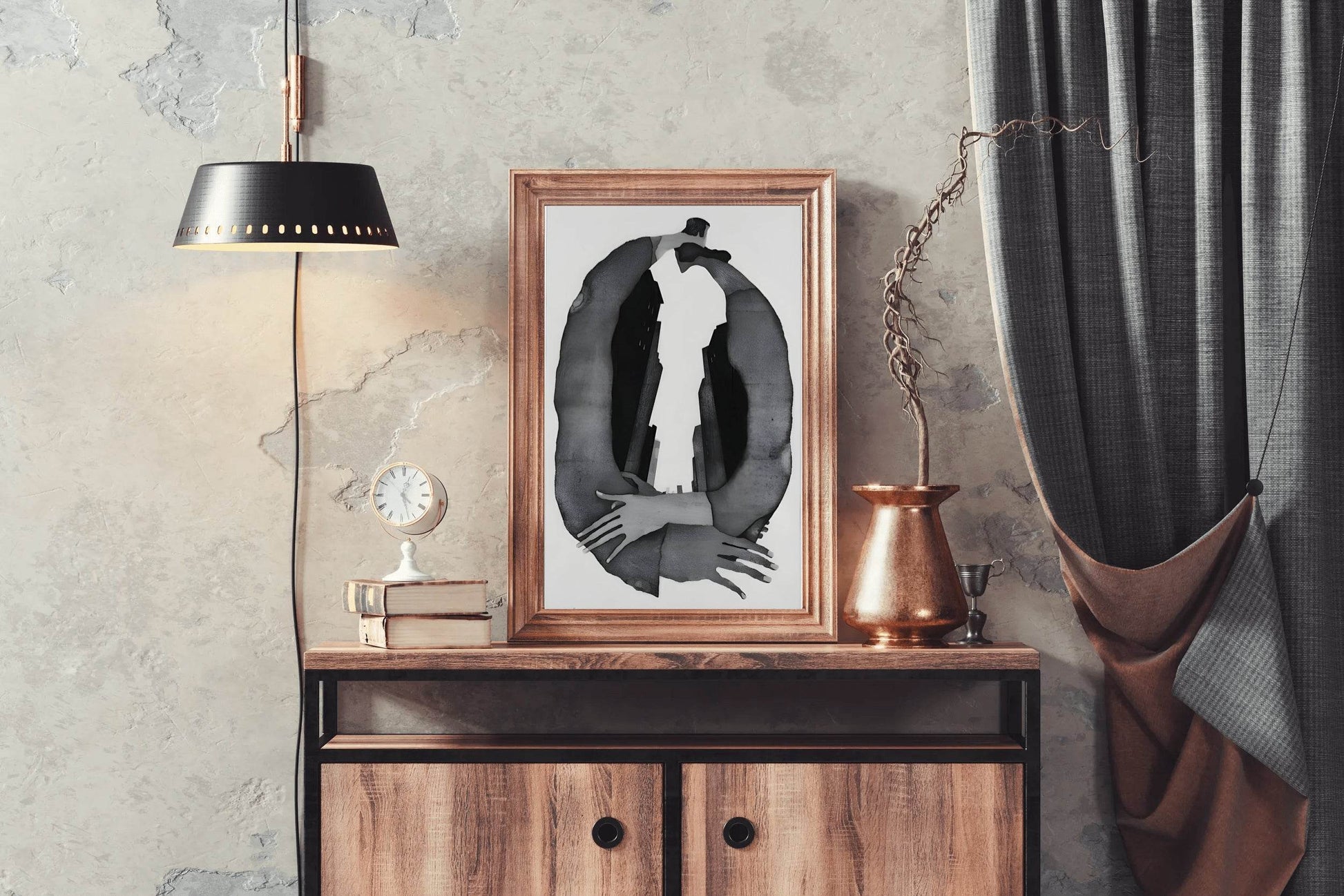 Circular Silhouette Modern Wall Art - beink online art store