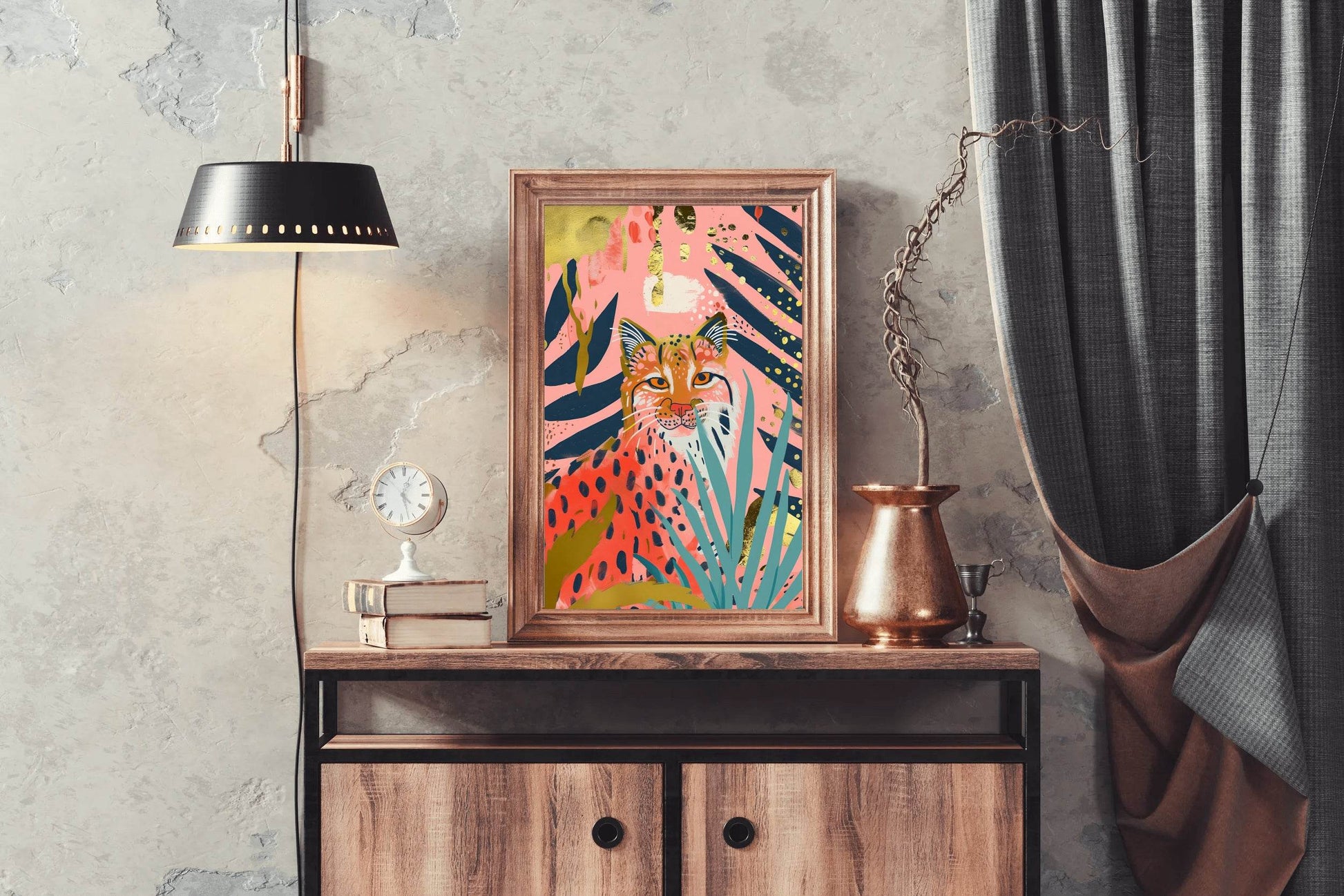 Oil Painting of Leopard in the Jungle - beink online art store