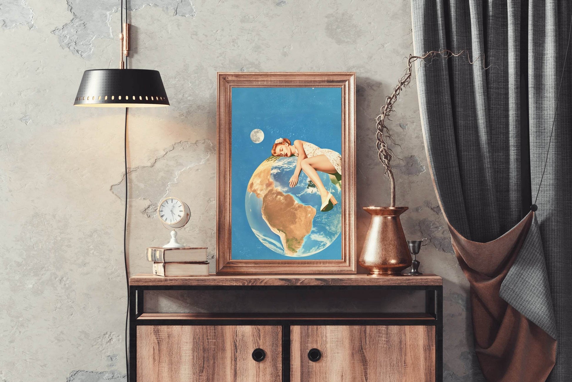 Earth in The Arms Of a Woman Wall Art - beink online art store