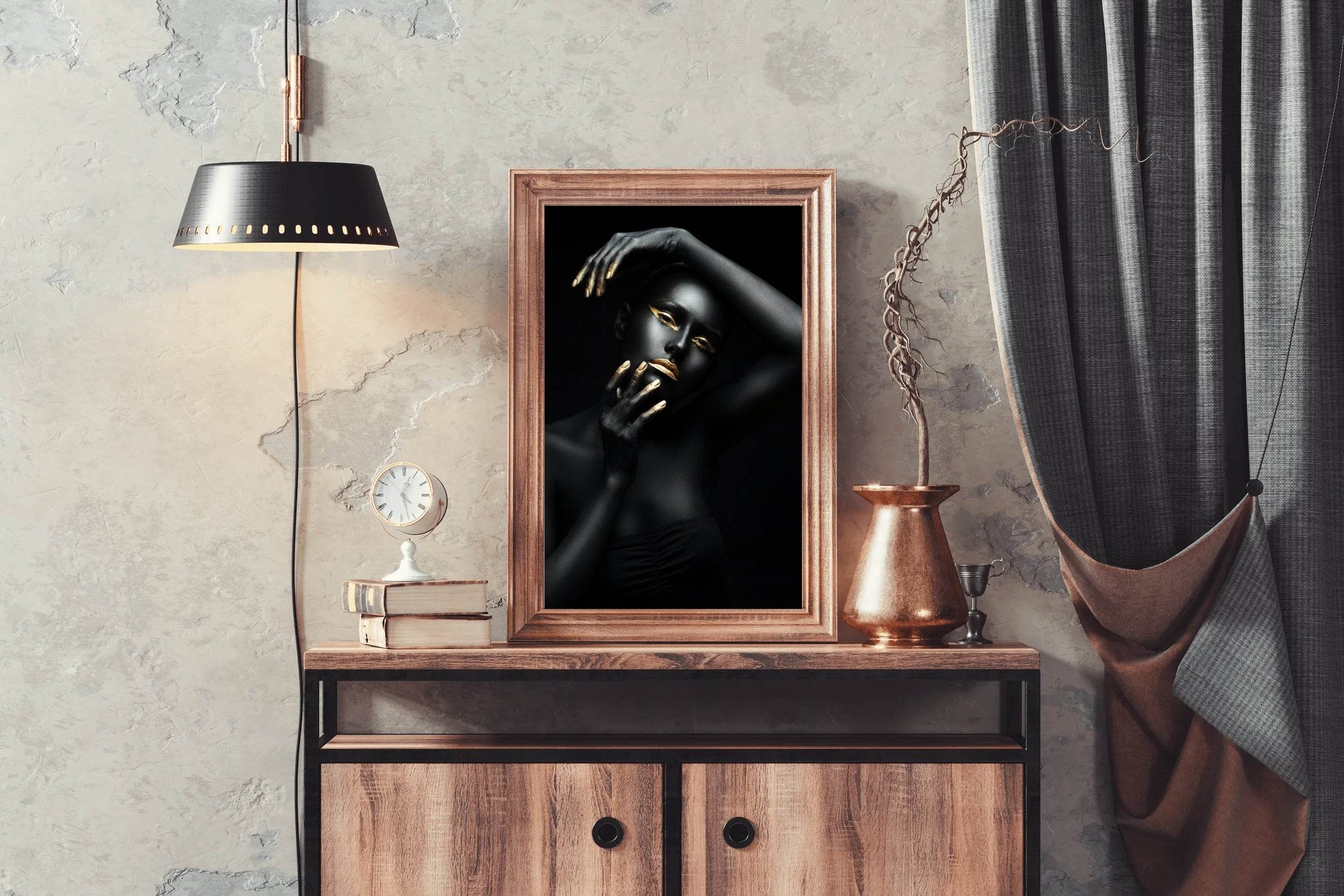 Golden Makeup on The Skin Wall Art - beink online art store