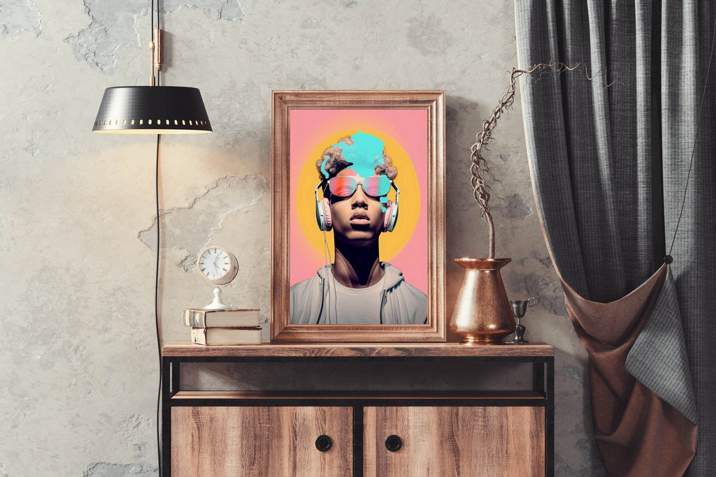 Hey DJ Headphones Wall Art - beink online art store