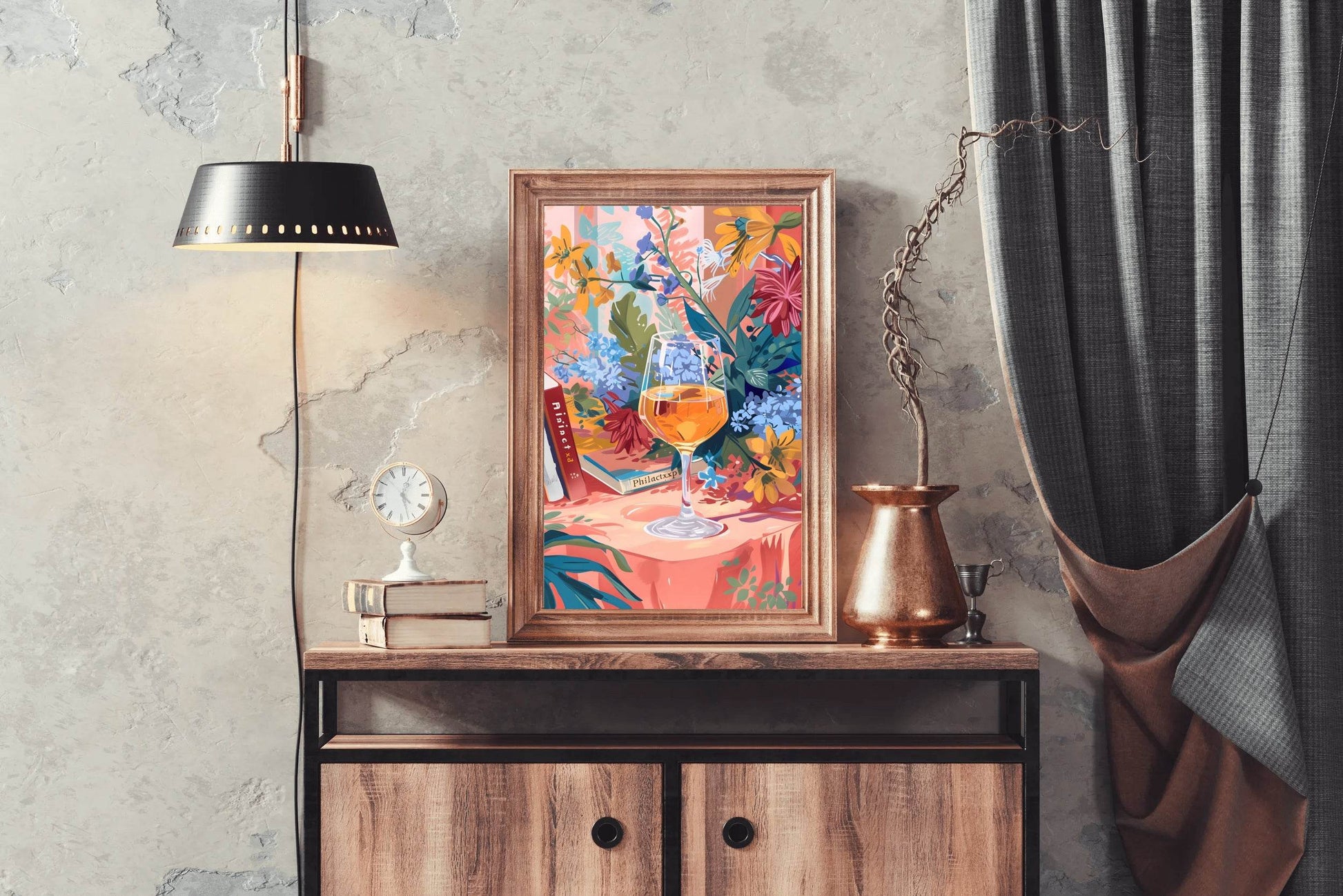 Cocktail Among the Flowers Wall Art - beink online art store
