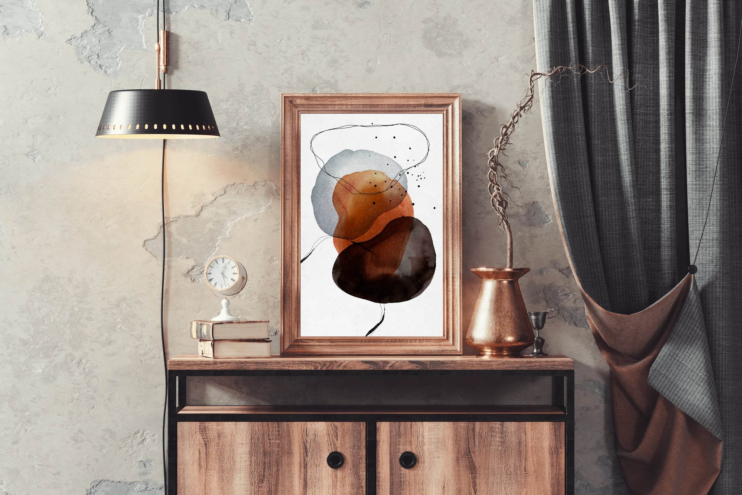 Boho Water Paint Abstract Wall Art - beink online art store