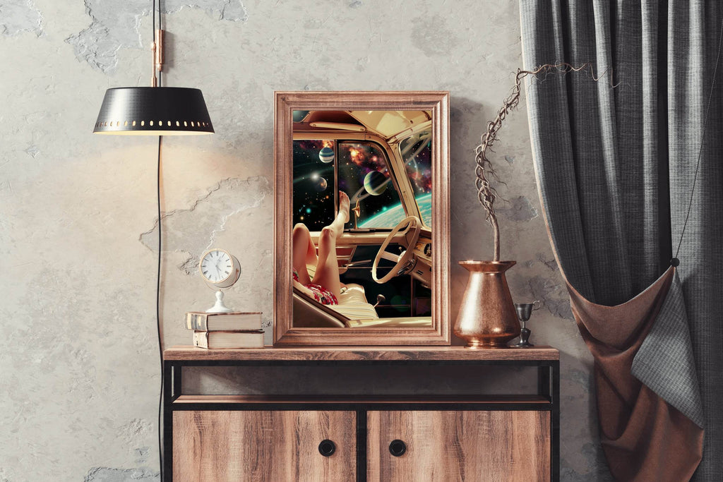 View Of Space From Inside The Car Wall Art - beink online art store