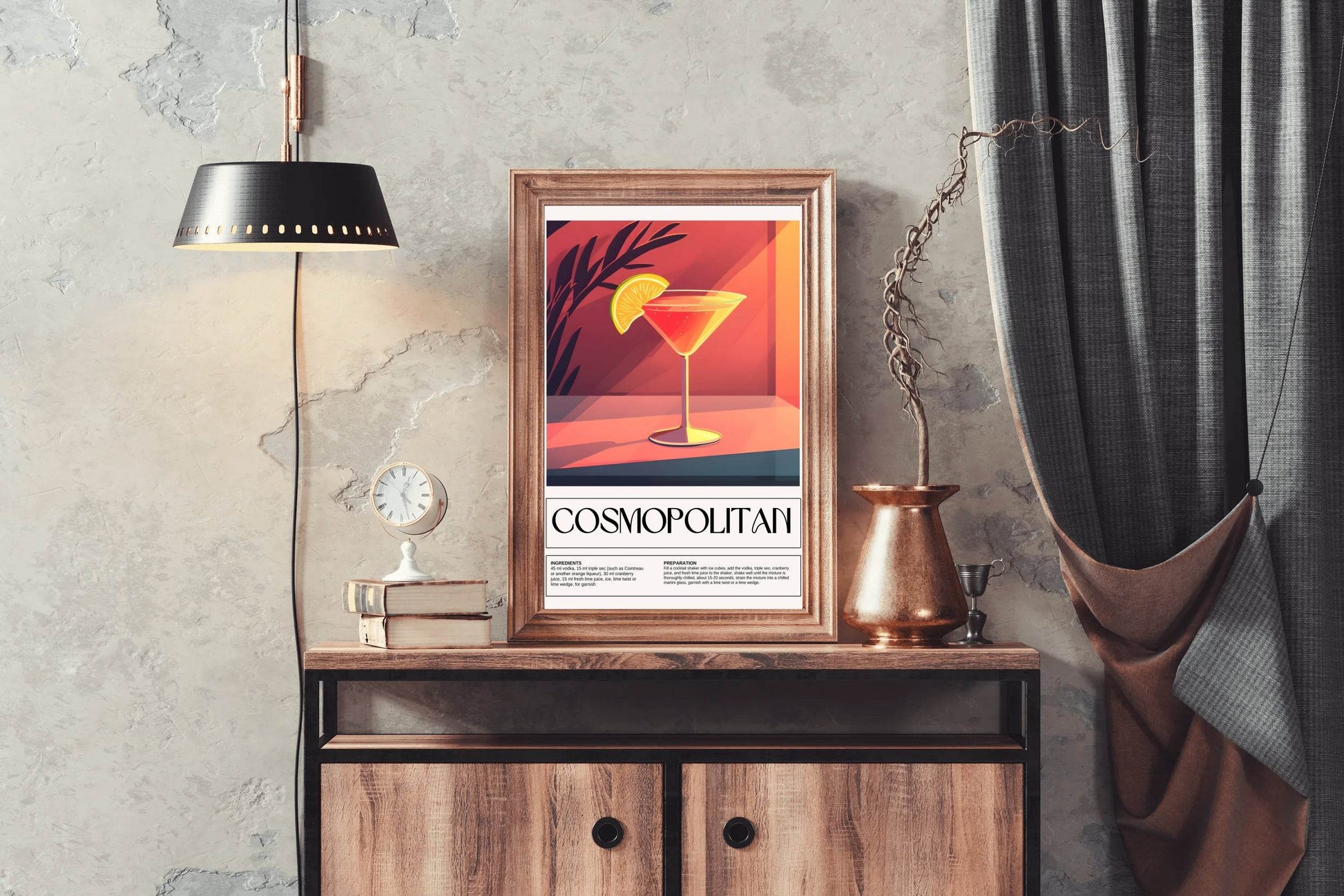 Cosmopolitan Cocktail Wall Art - beink online art store