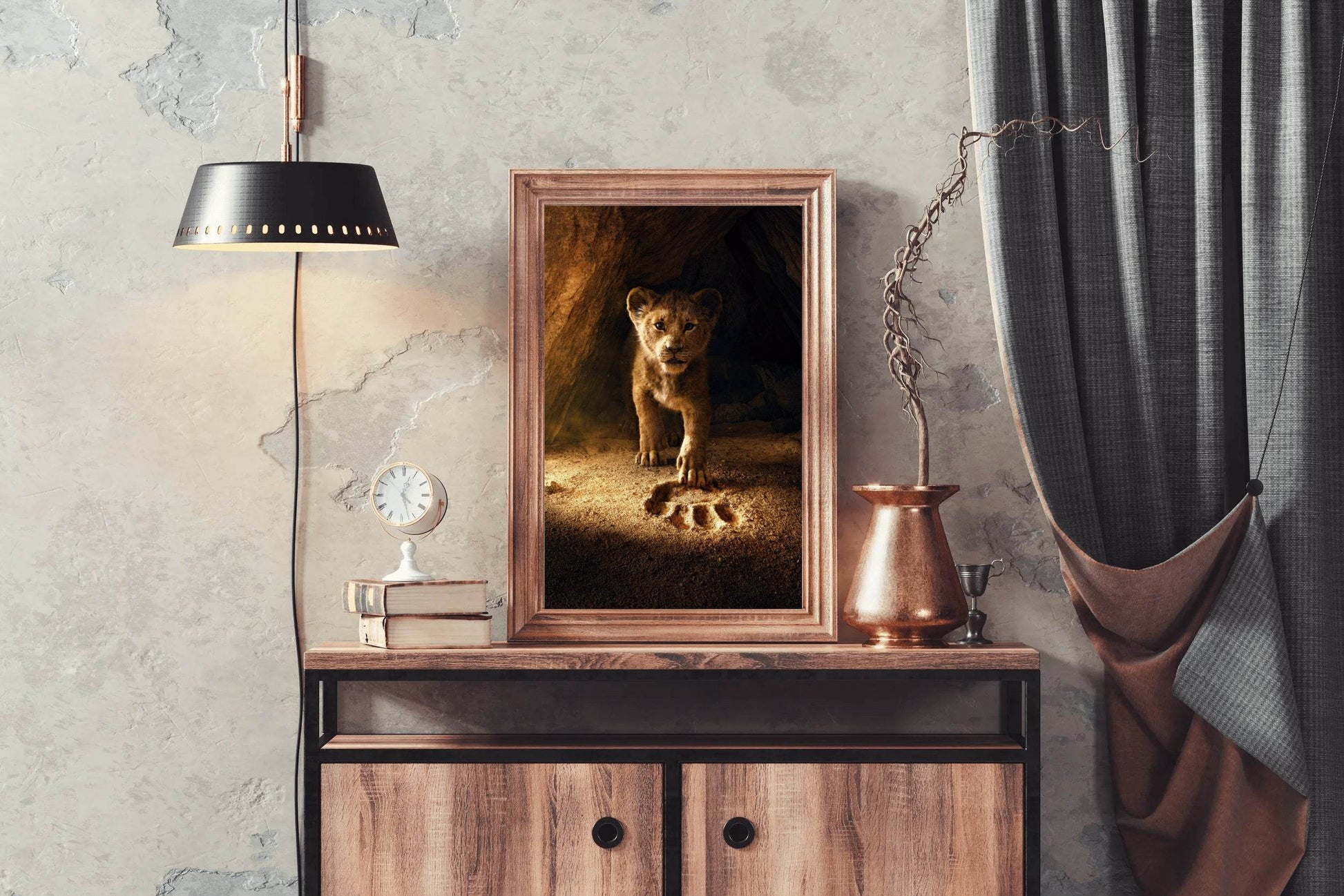 The Lion King Cub in Cave Wall Art - beink online art store