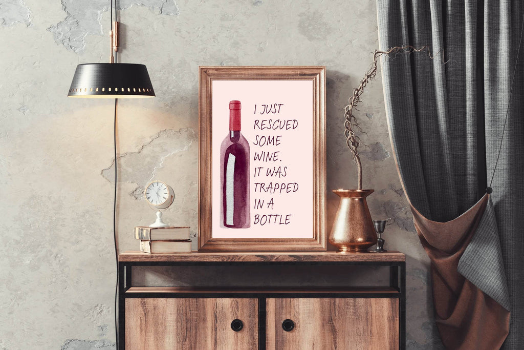 Old Wine Bottle Wall Art - beink online art store