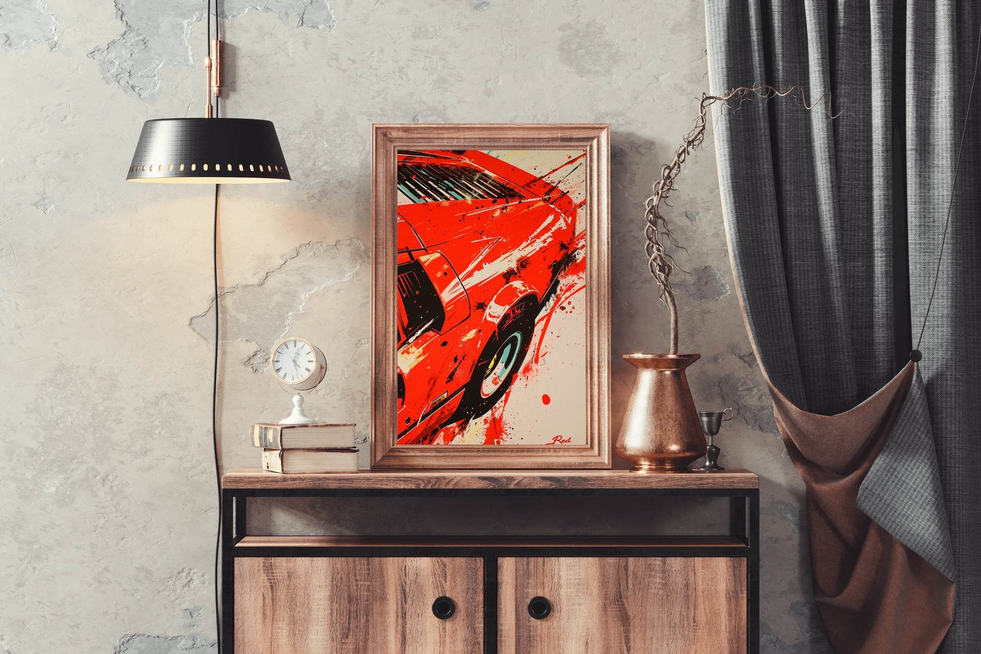 Rear View Ferrari458 Wall Art - beink online art store