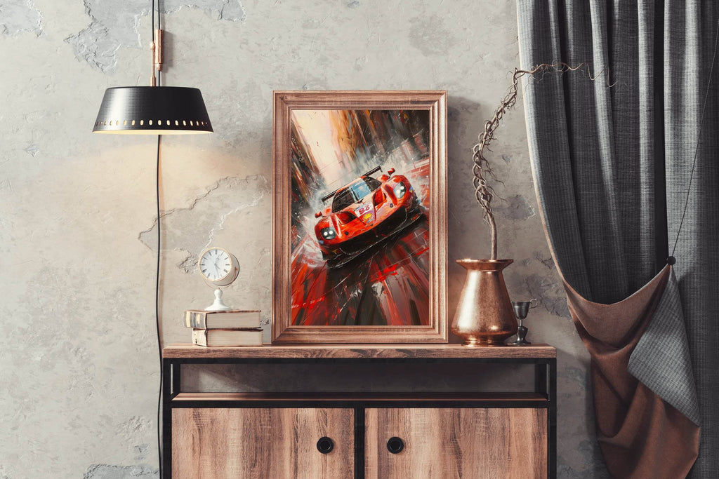 Ferrari 488 Full Red Wall Art - beink online art store