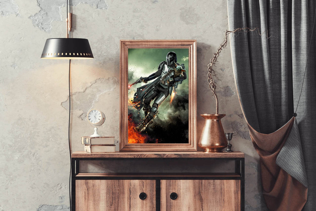The Mandalorian Bounty Hunter Wall Art - beink online art store
