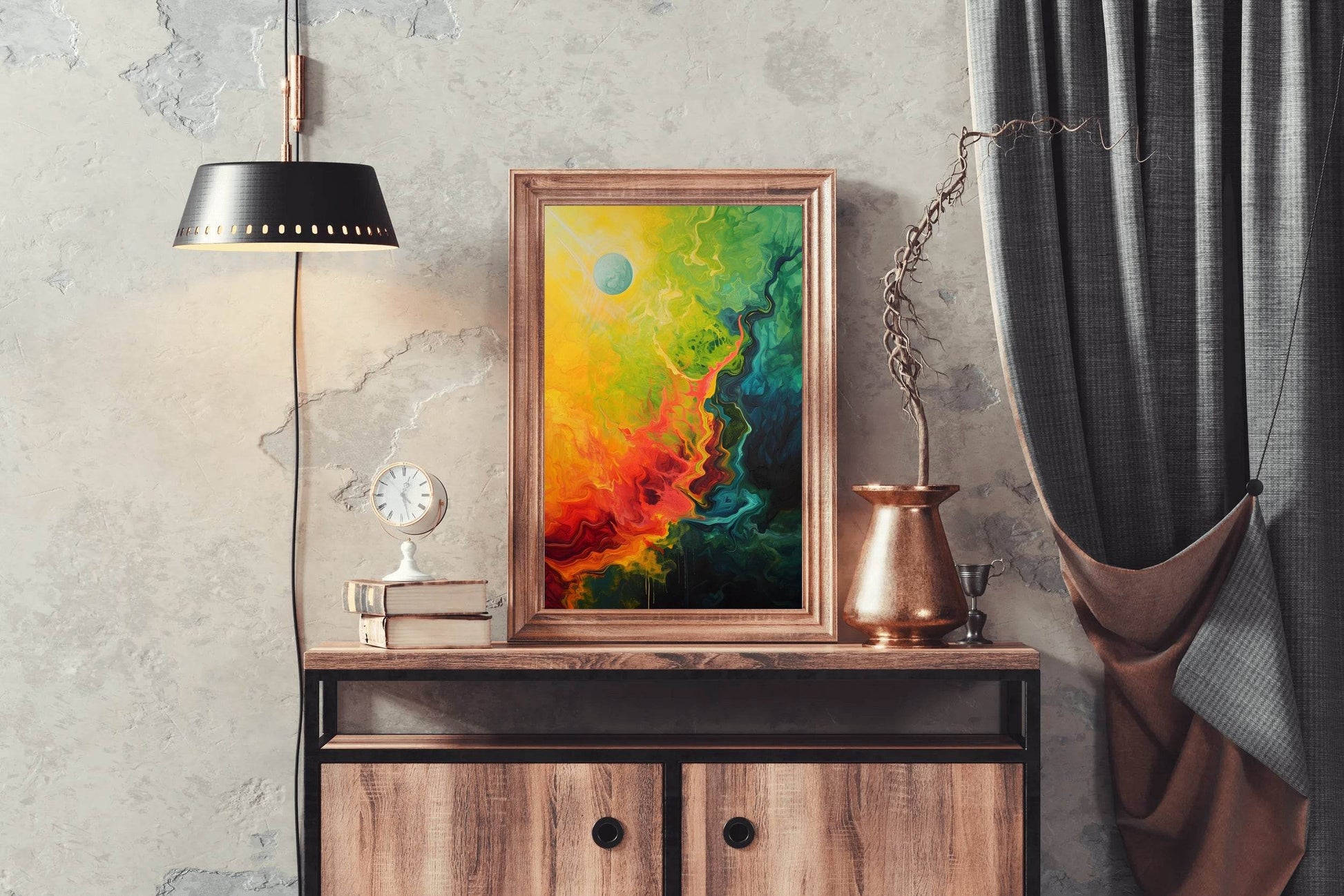 Colorful Abstract Painting Background Multicolor Wall Art - beink online art store