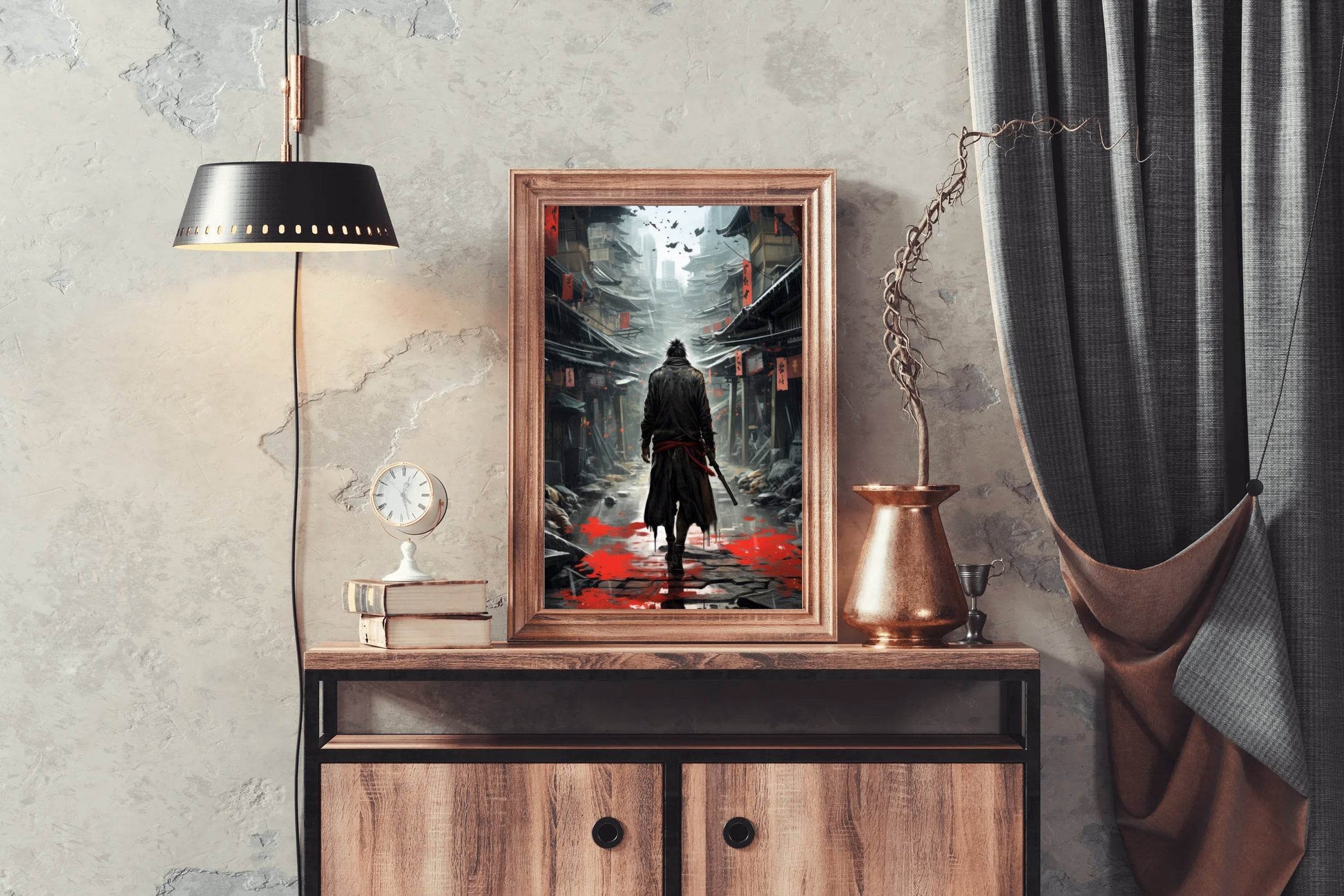 Full Shot Ninja Wearing equipment Anime Wall Art - beink online art store