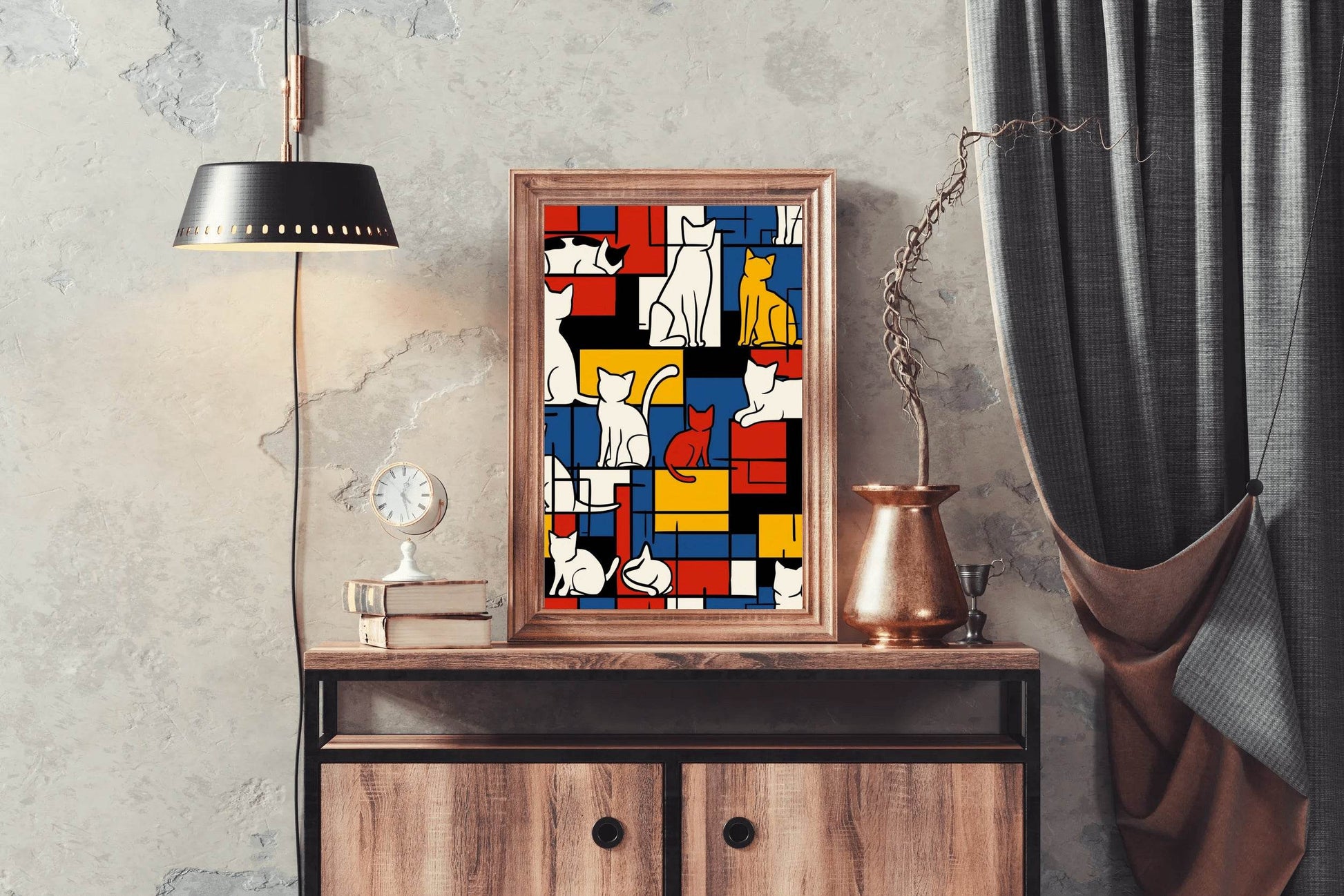 The Mondrian Cats by Tobe Fonseca - beink online art store