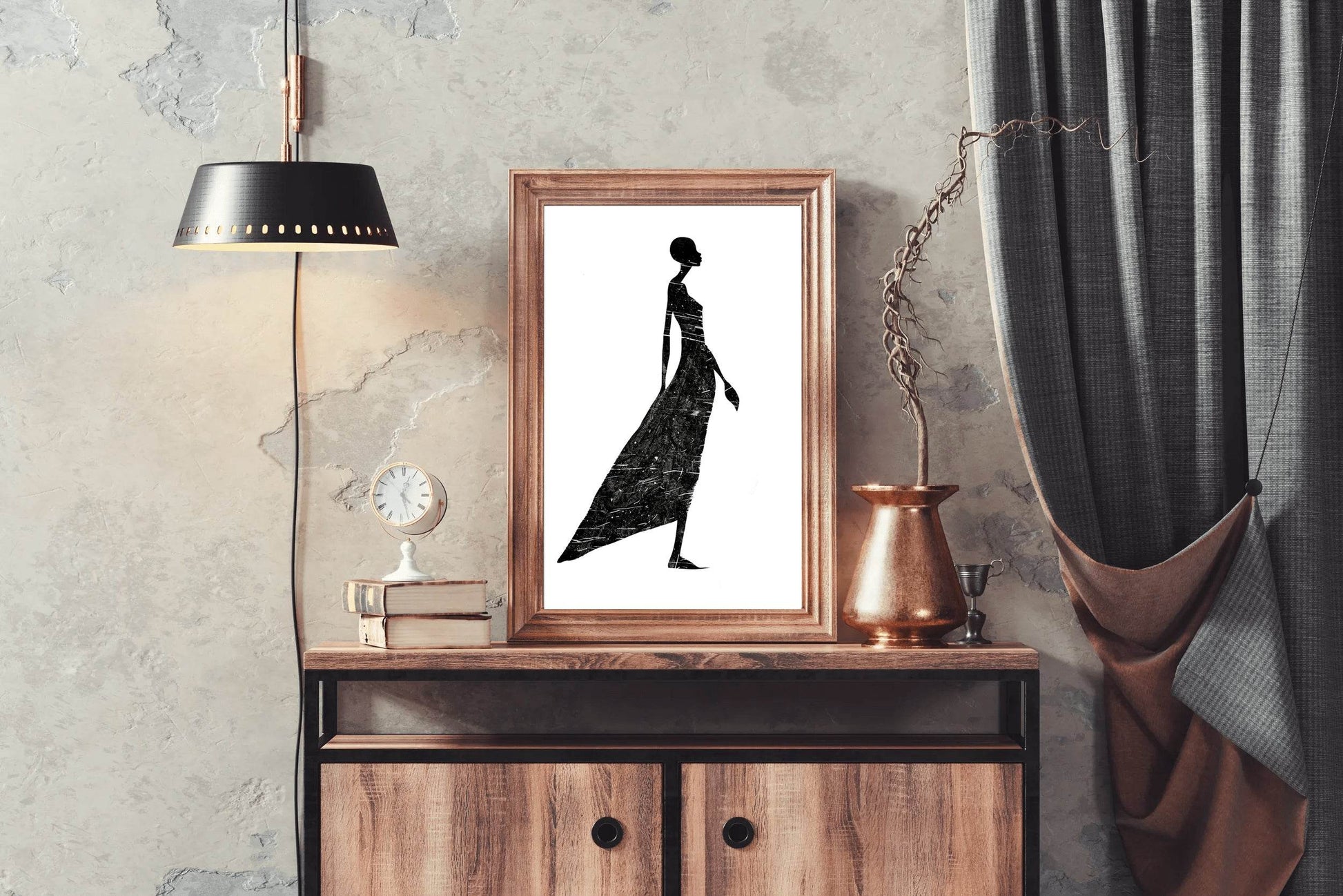 Black Woman Color Wall Art - beink online art store