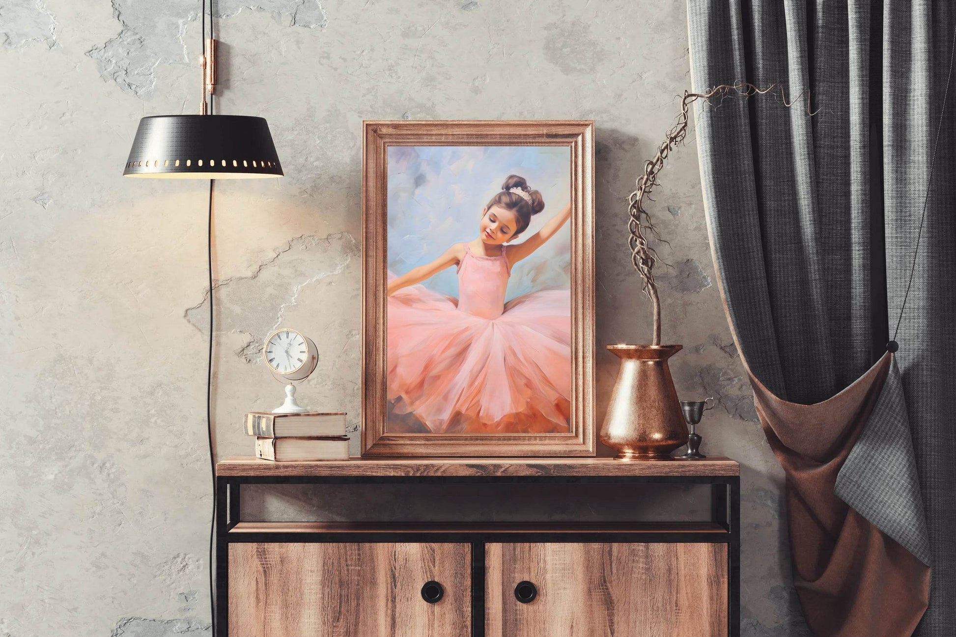 Painting of a Cute Little Ballerina - beink online art store