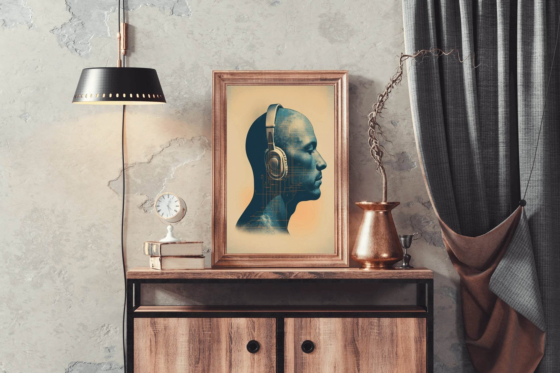 Thinking While Listening To Music Wall Art - beink online art store