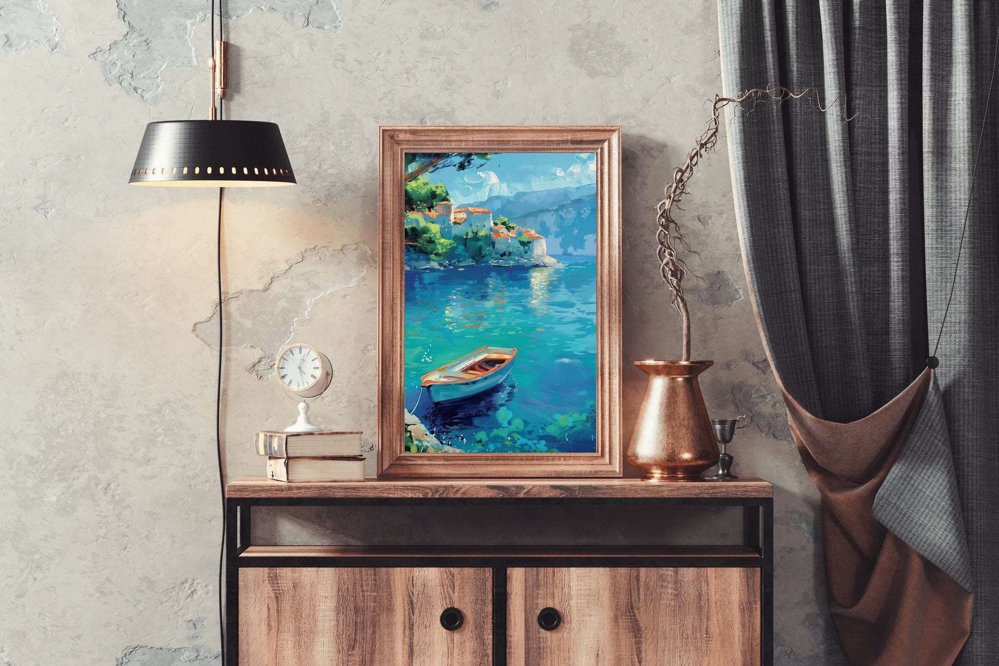 Small Boat in The River Wall Art - beink online art store