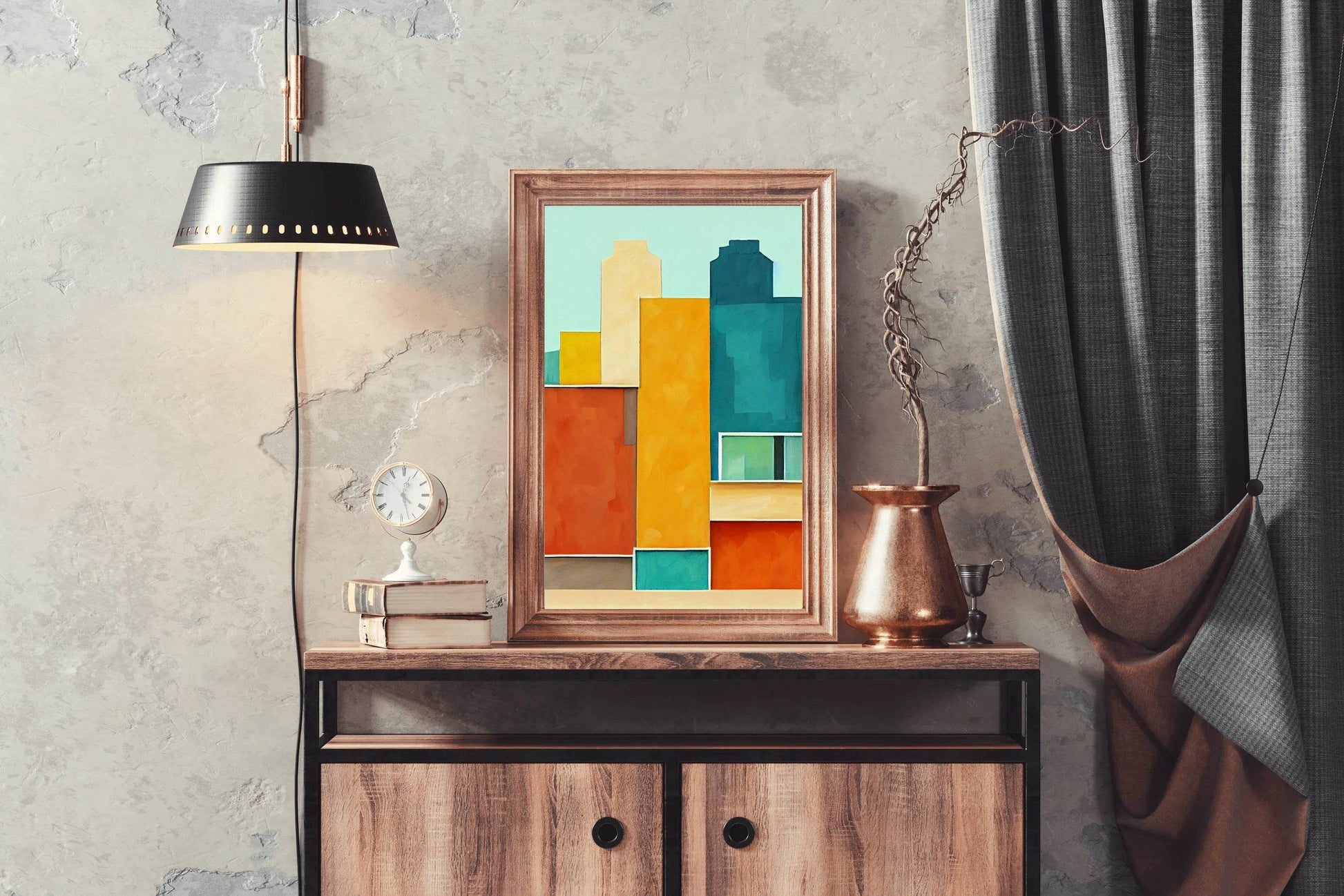 Creative Building Shape Abstract Wall Art - beink online art store