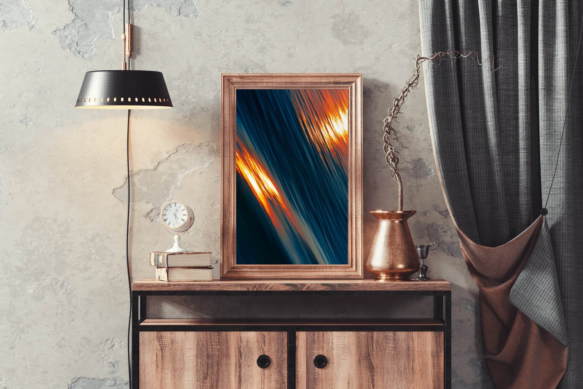Stripe Shinny Lines Abstract Wall Art - beink online art store