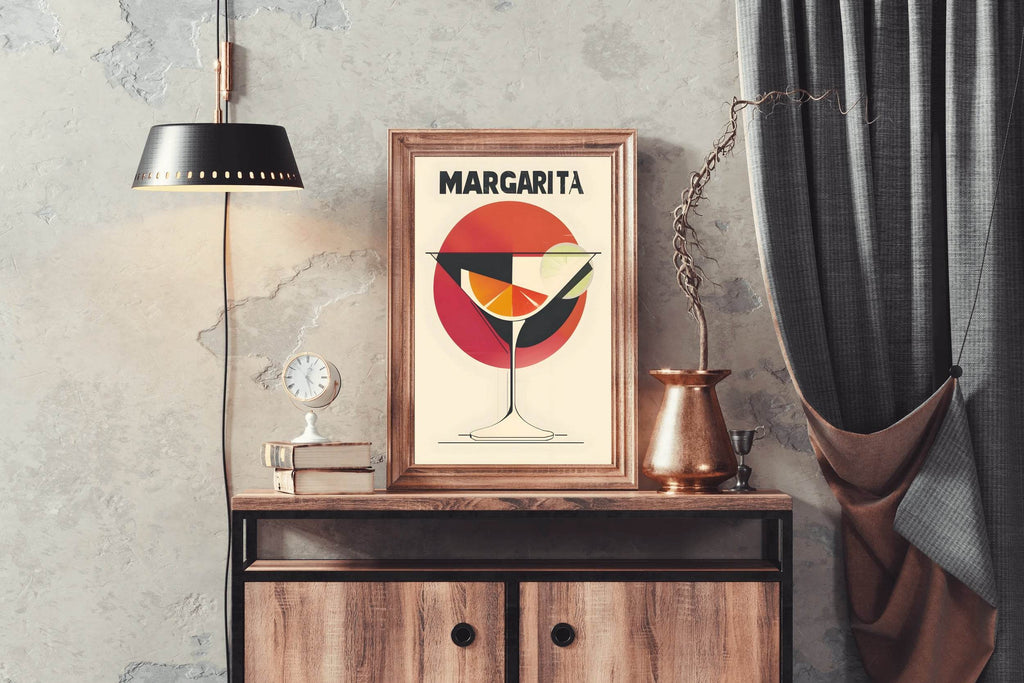 Red Margarita Cocktail Wall Art - beink online art store