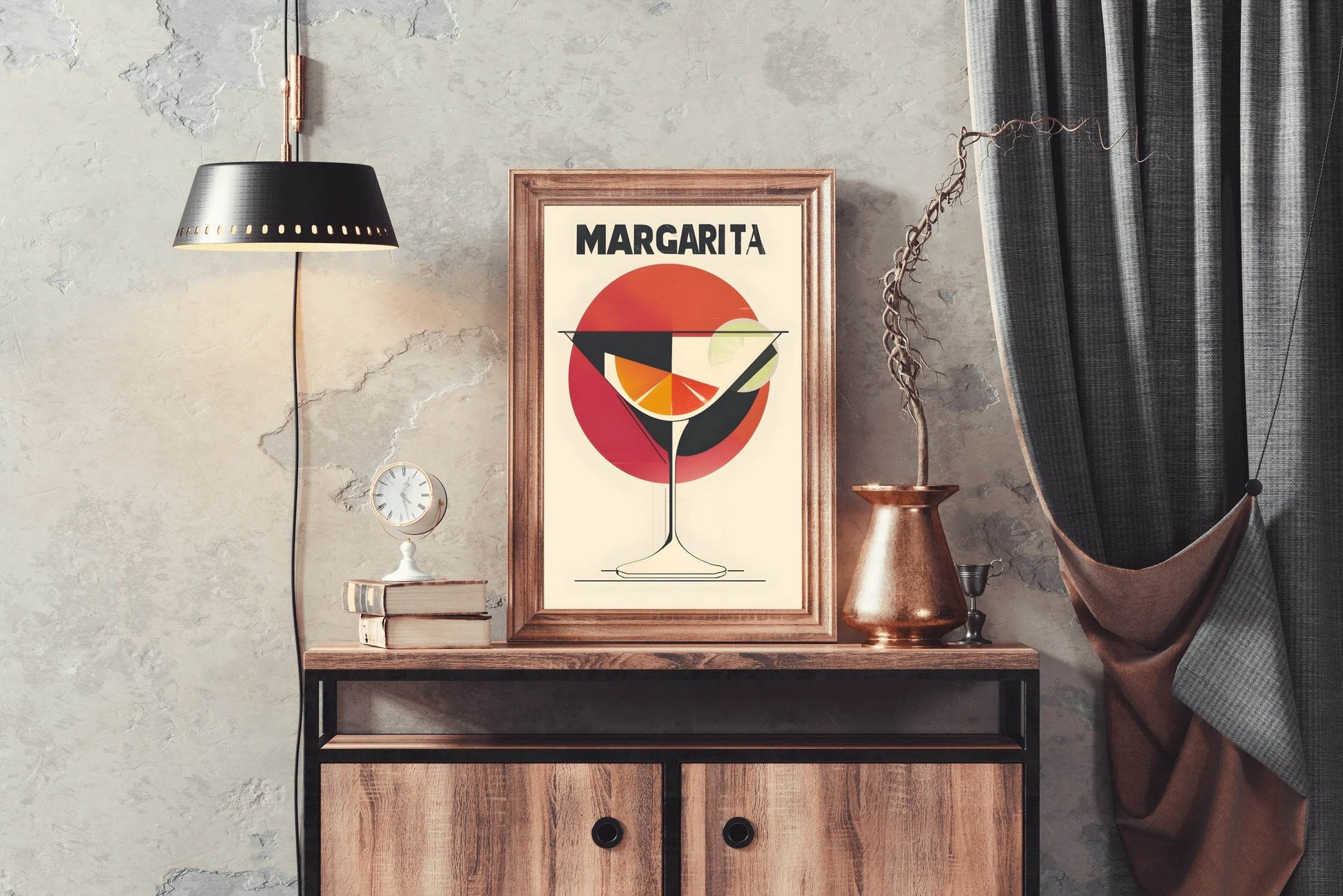 Red Margarita Cocktail Wall Art - beink online art store