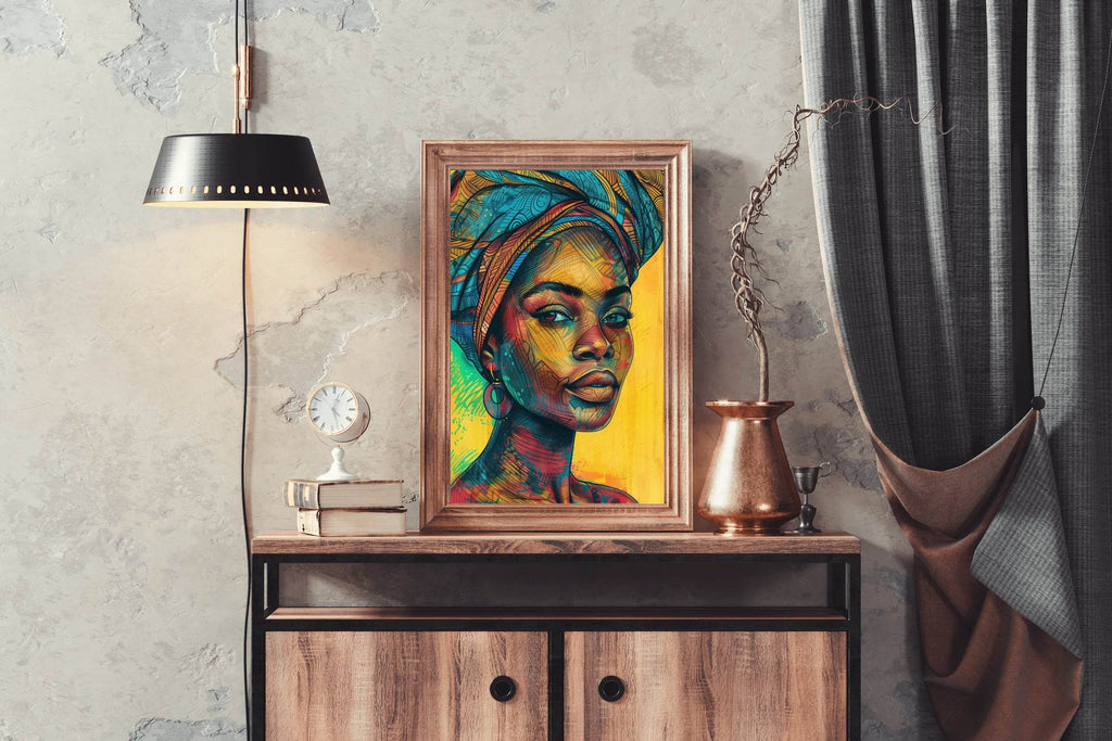African Woman Canvas Wall Art - beink online art store