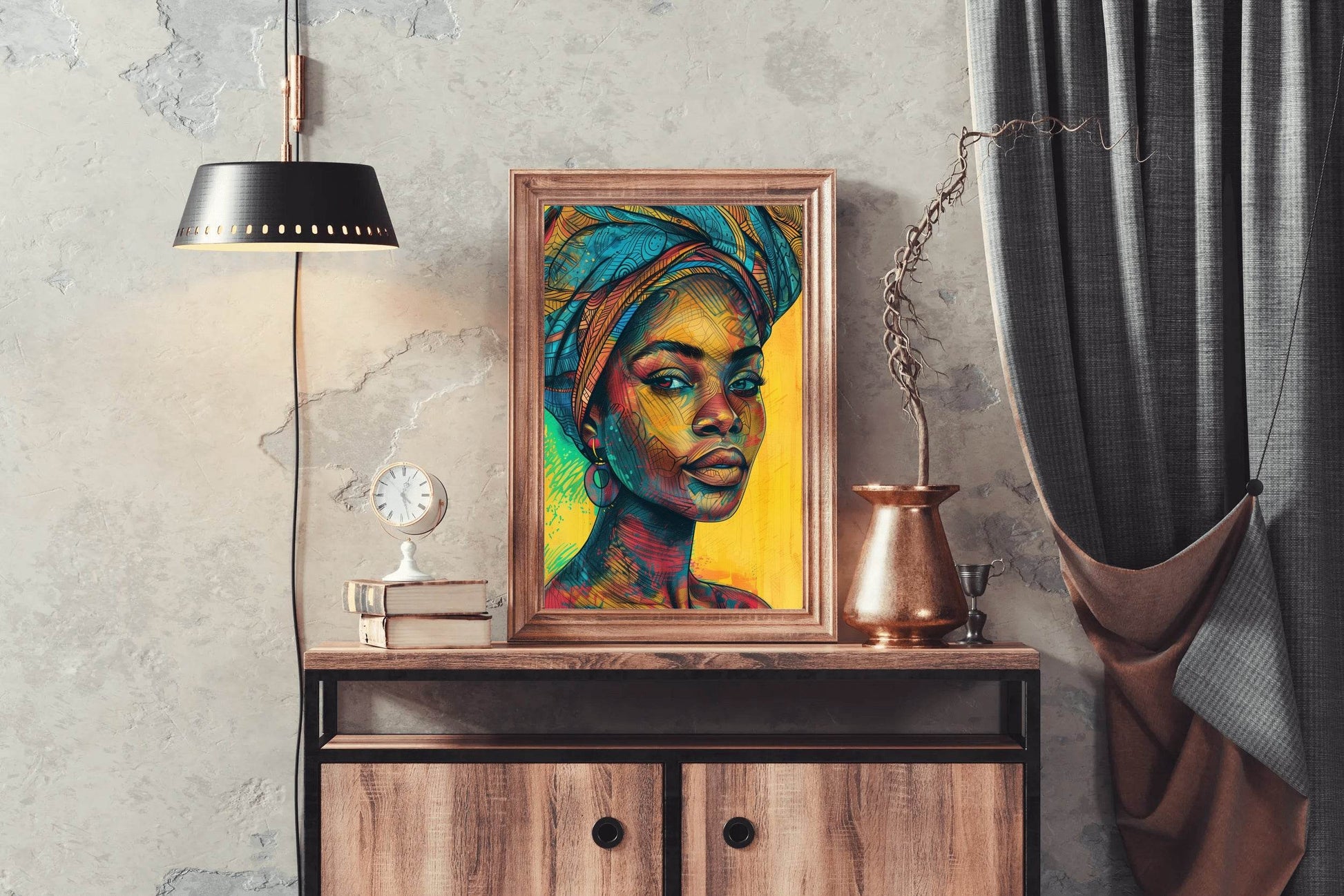 African Woman Canvas Wall Art - beink online art store