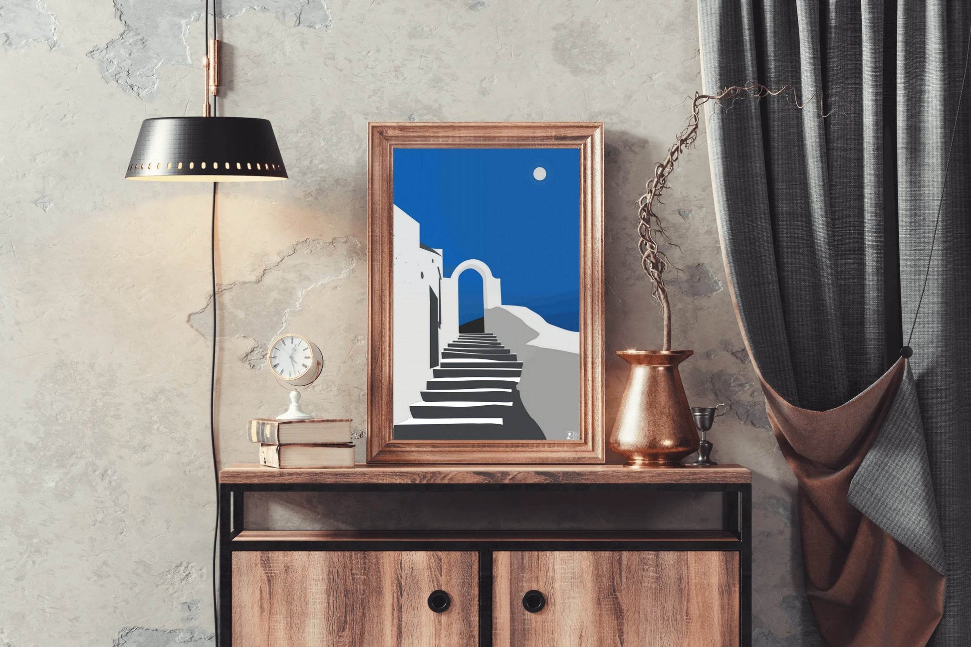 Stairs to the Sky. Santorini - Greece Wall Art - beink online art store