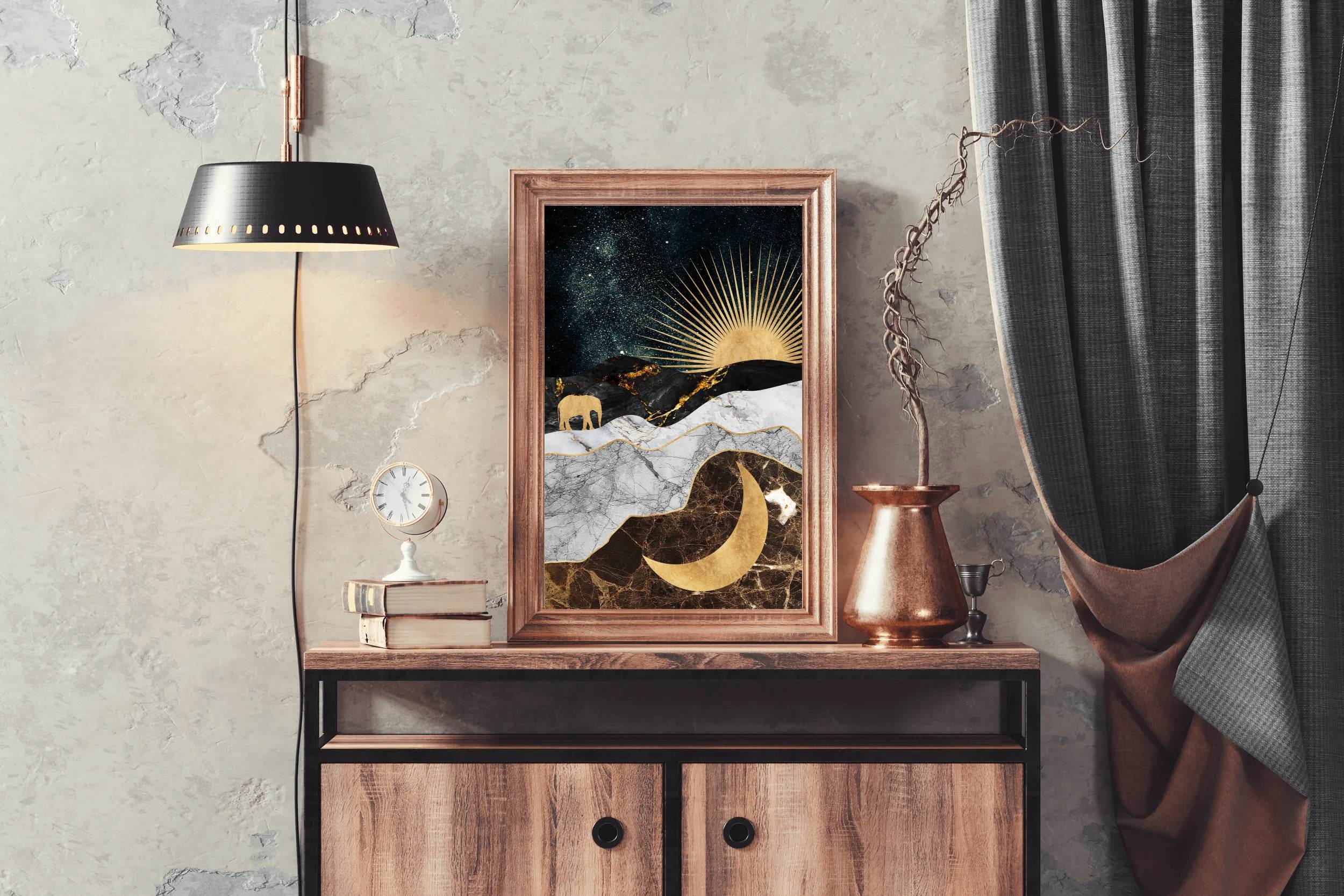 Lunar Sunrise Modern Wall Art - beink online art store