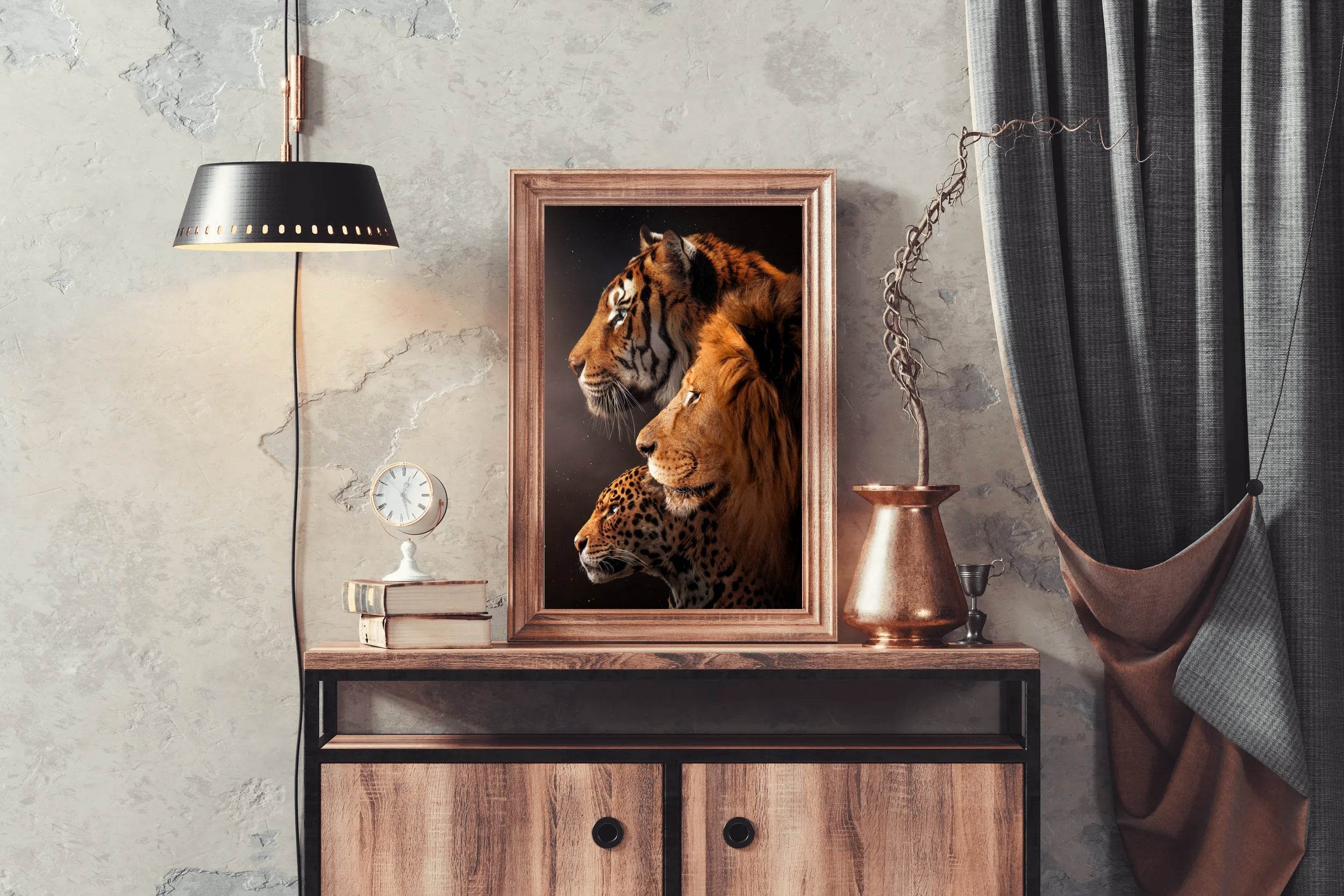Tiger Lion Cheeta Face Picture Wall Art - beink online art store