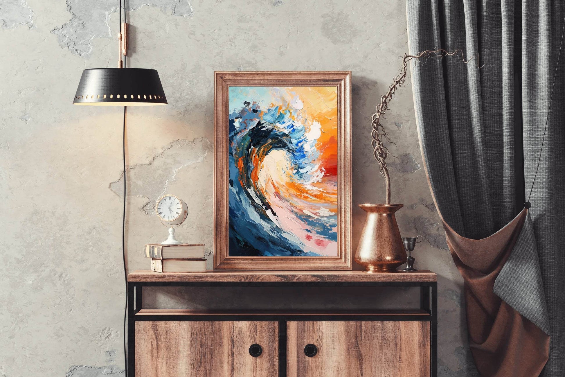 Watercolor Painting of Sea Waves Wall Art - beink online art store
