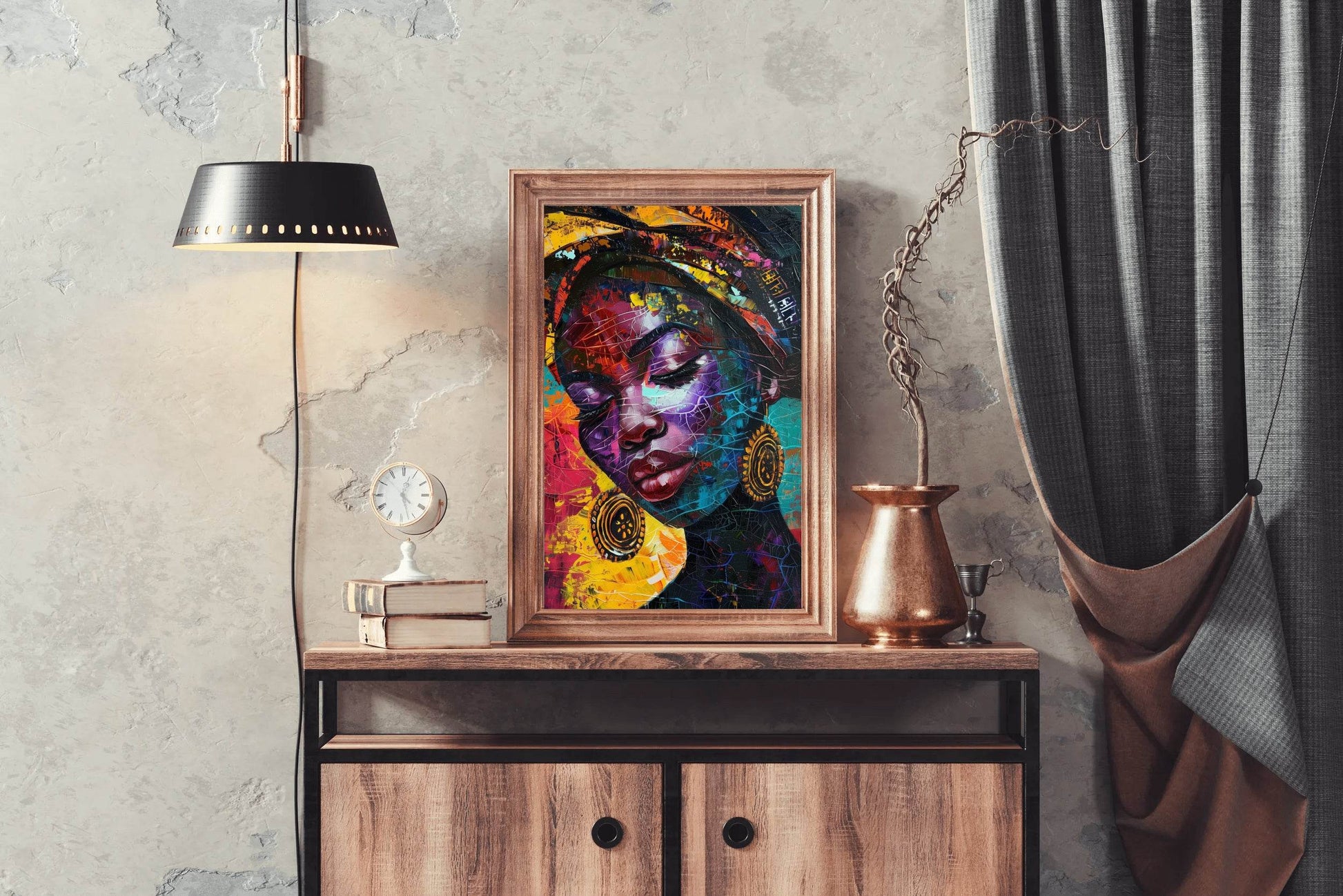 Maasai African Woman Wall Art - beink online art store