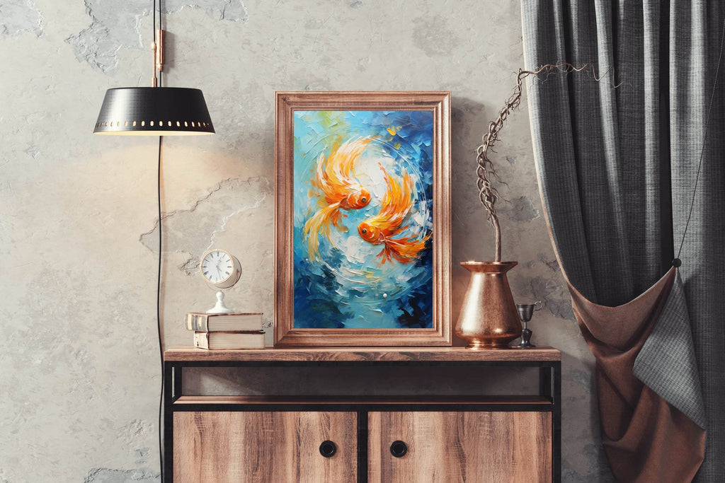 Goldfish Swimming Painting - beink online art store