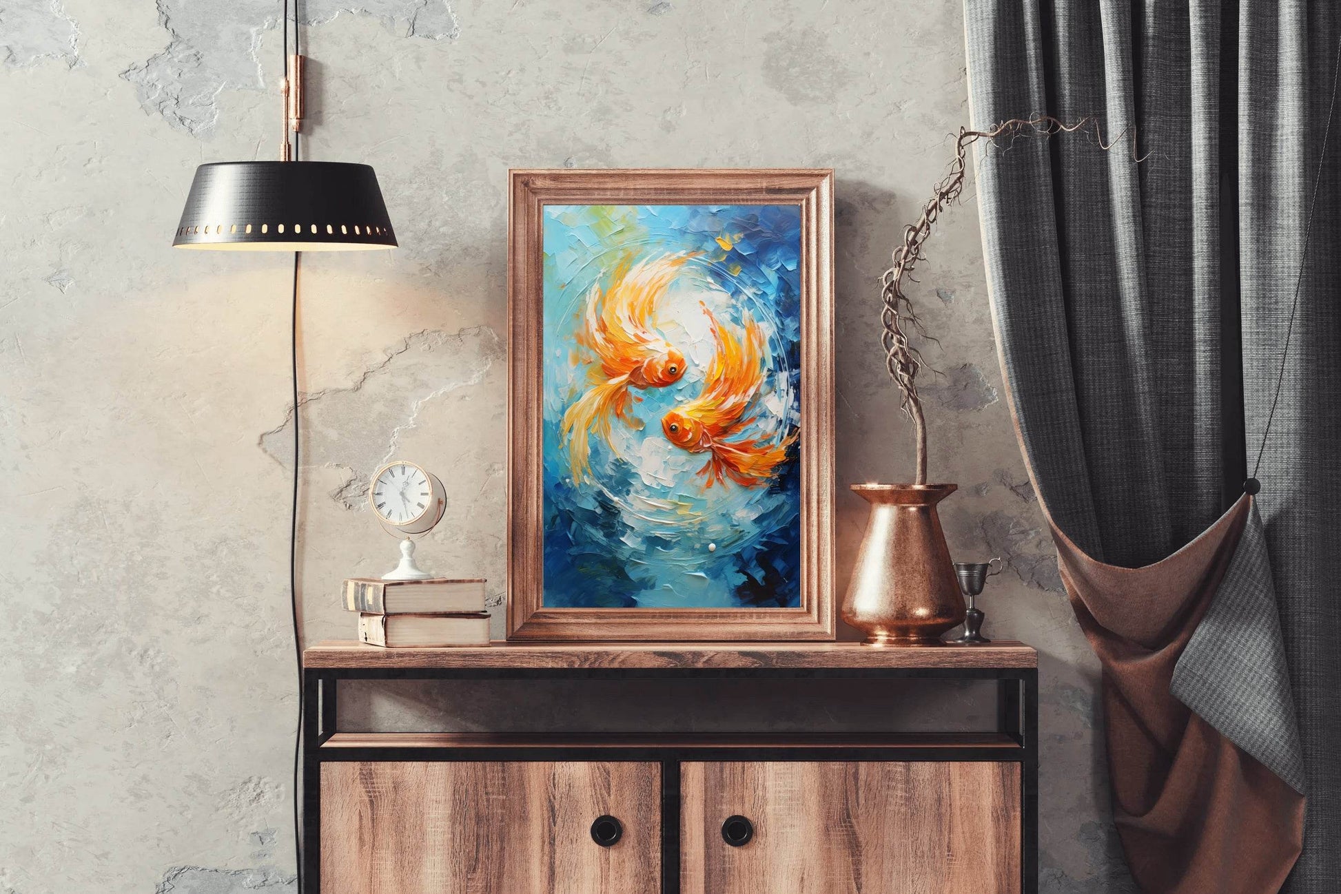 Goldfish Swimming Painting - beink online art store