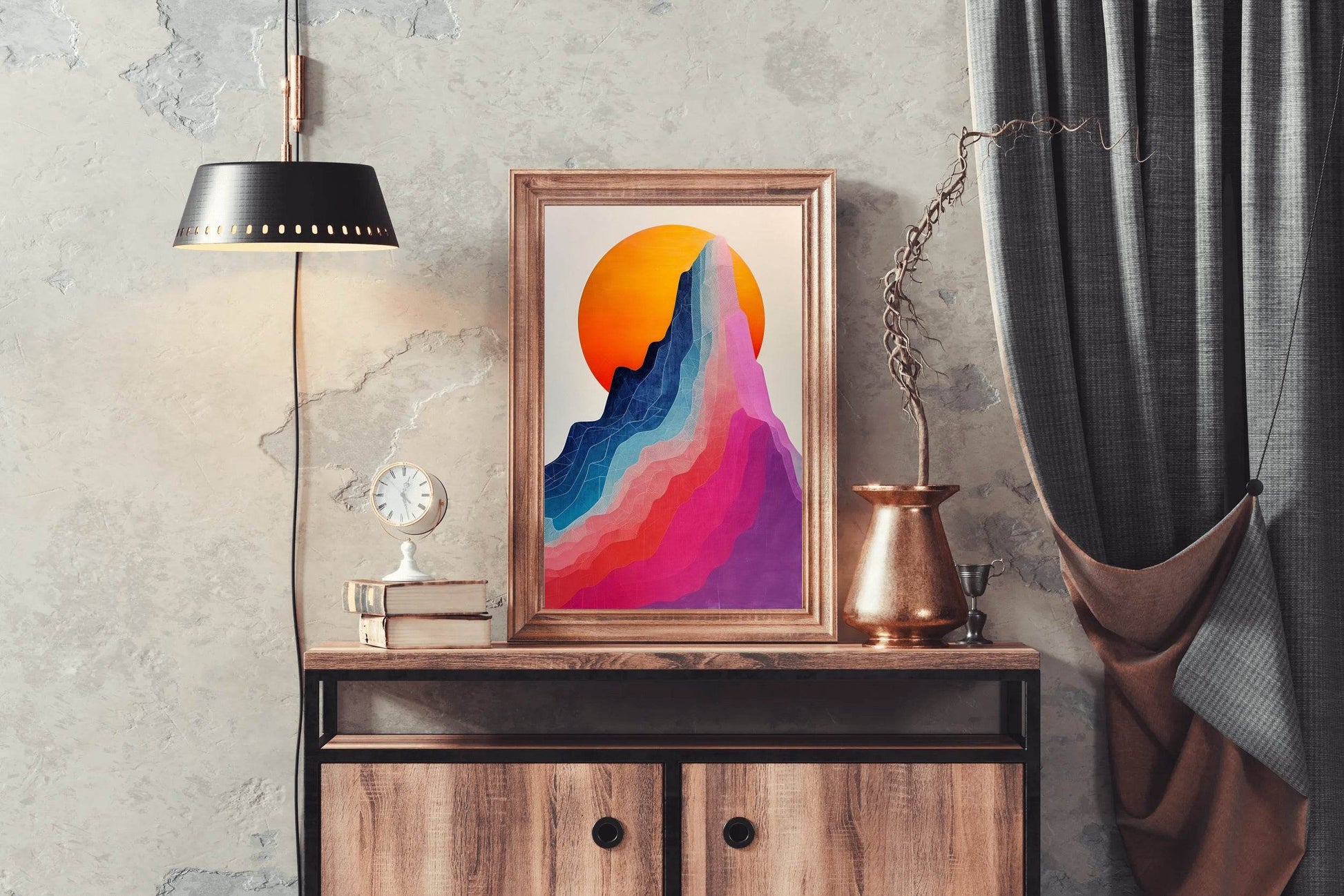 Colorful Layered Sunrise Wall Art - beink online art store