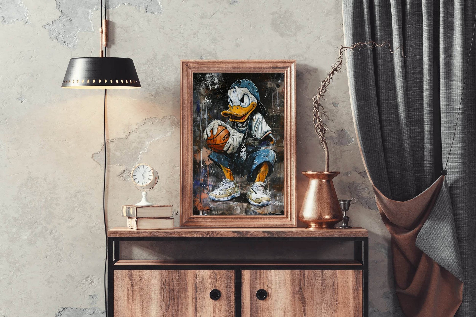 Basketball Streetwise Donald Duck Wall Art - beink online art store