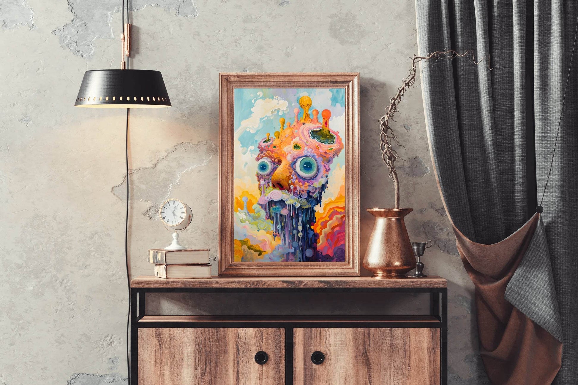 Master Flame Psychedelic Themed Aesthetic Wall Art - beink online art store