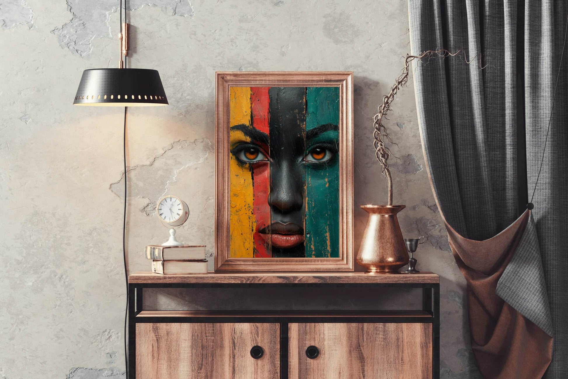 African Ethnic Woman Wall Art - beink online art store
