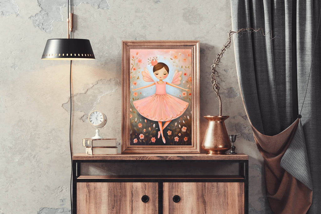 Illustration of Cute Dancing Girl - beink online art store