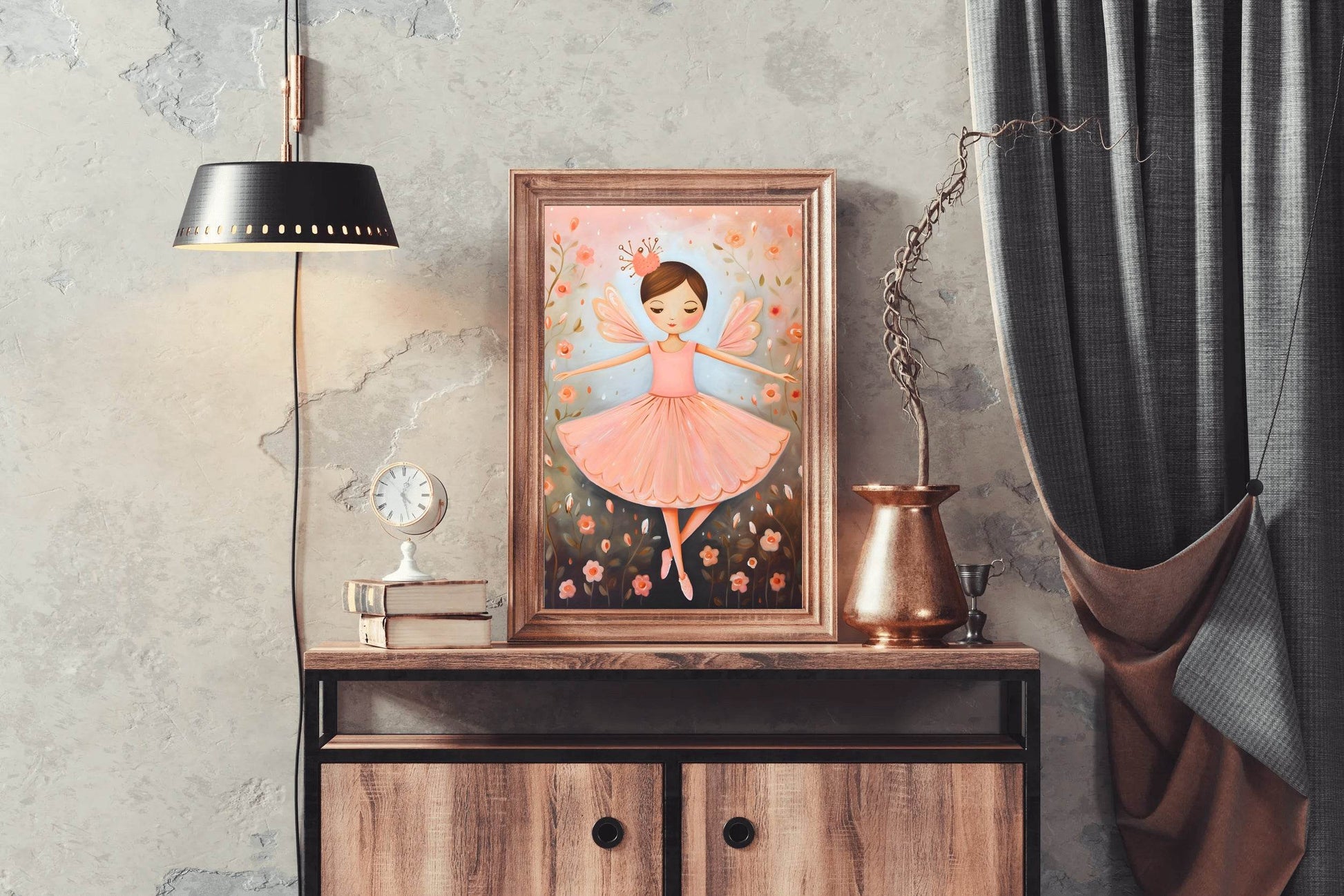 Illustration of Cute Dancing Girl - beink online art store