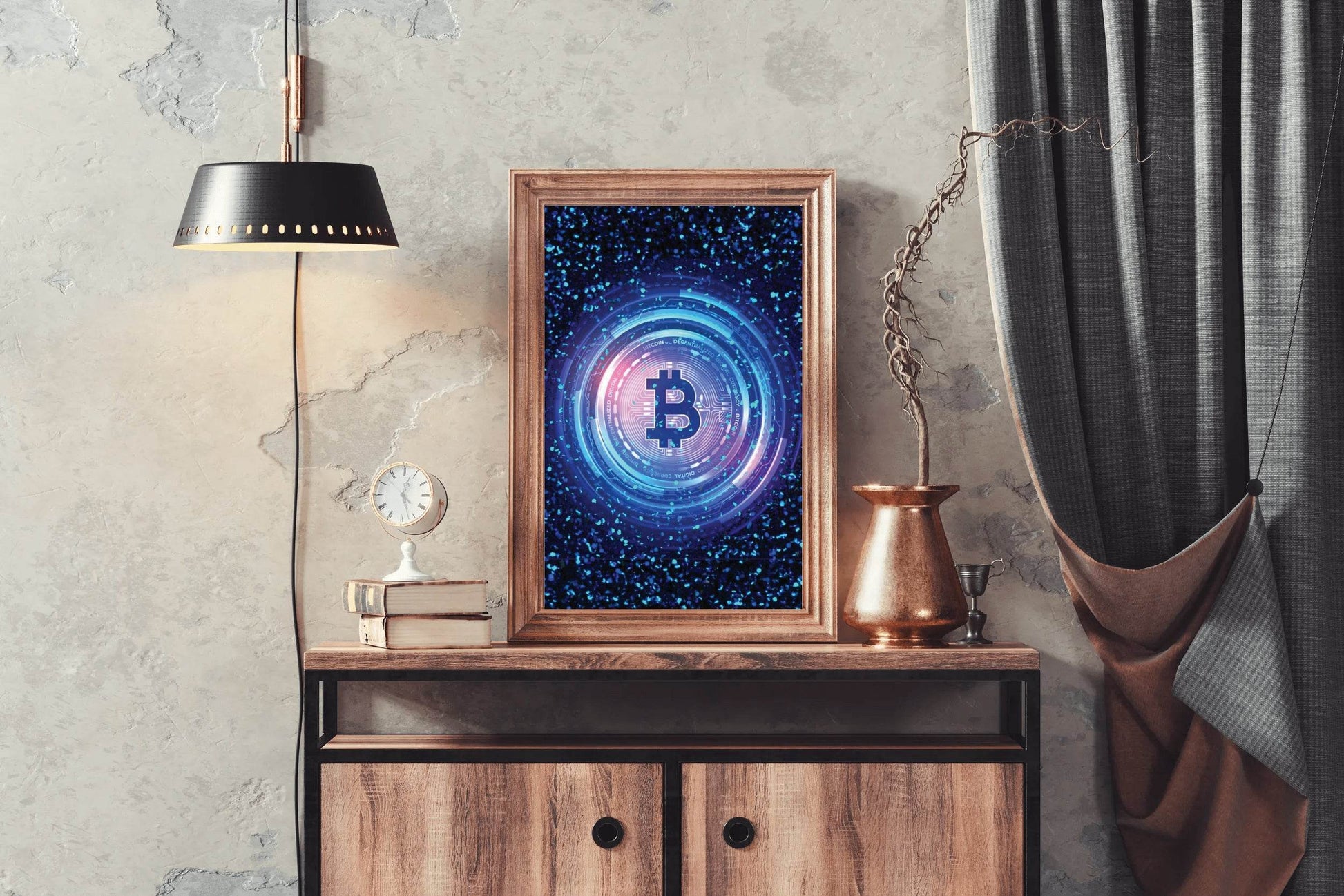 Bitcoin Cryptocurrency Coin Wall Art - beink online art store