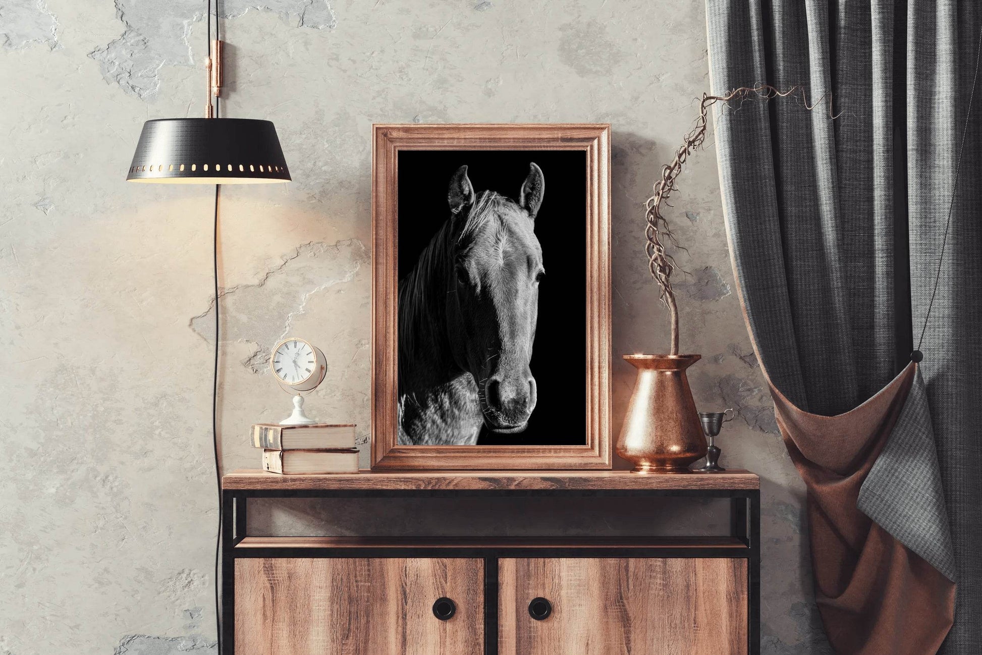 American Quarter Horse Black & White Wall Art - beink online art store