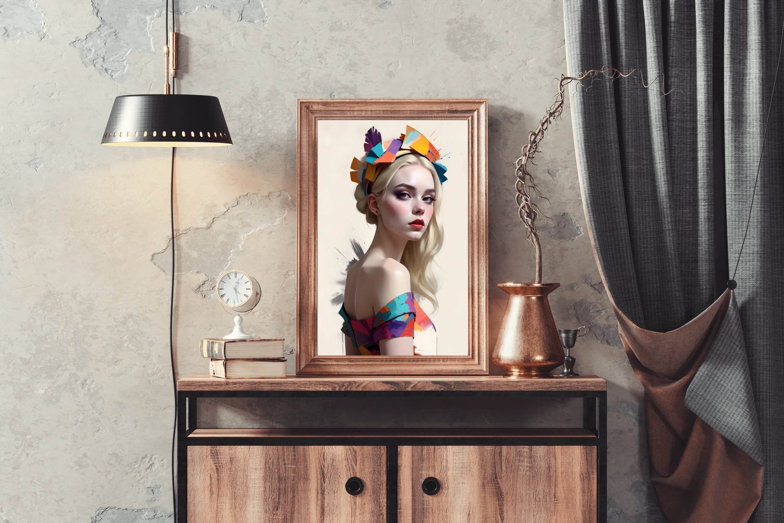 Girl with Blonde Hair Wall Art - beink online art store