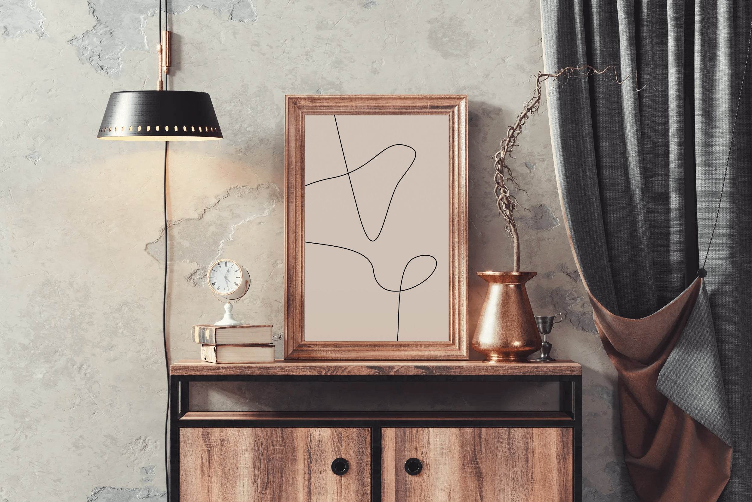 Wavy Lines Wall Art - beink online art store