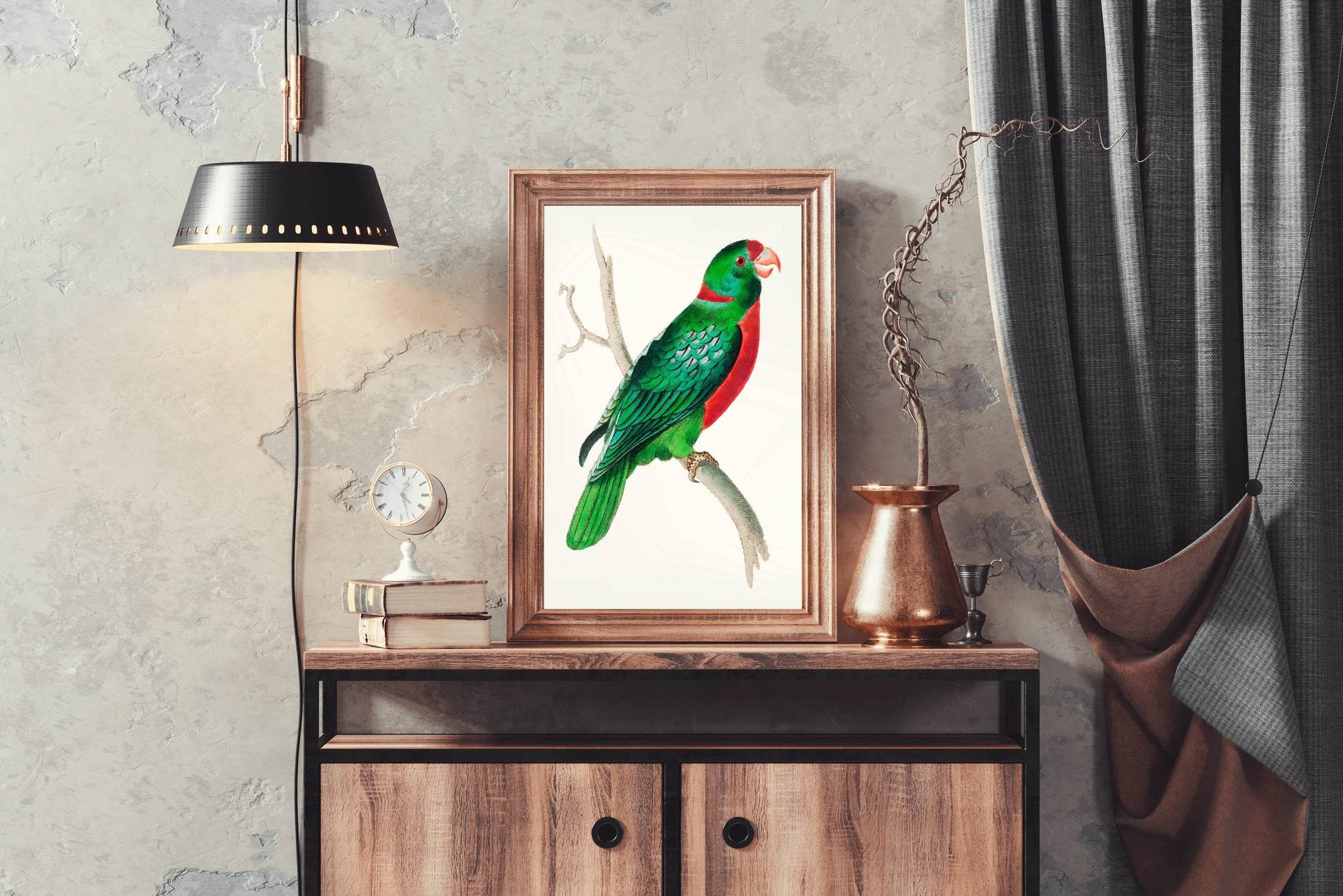 Watorcolor Painting of Green Parrot Wall Art - beink online art store
